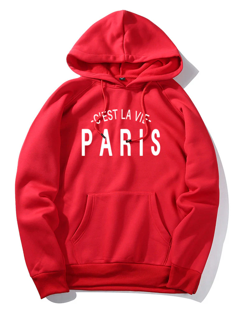 Kapuzenpullover mit Paris-Print - Image 4