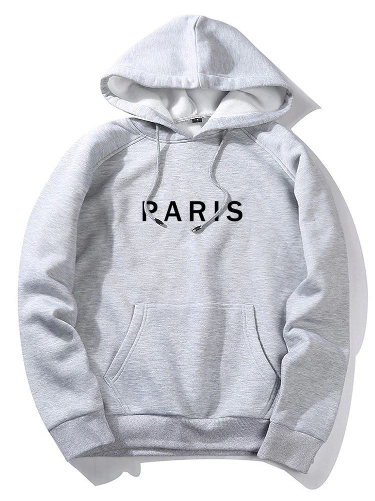 Paris Print Raglan Hoodie - Image 8