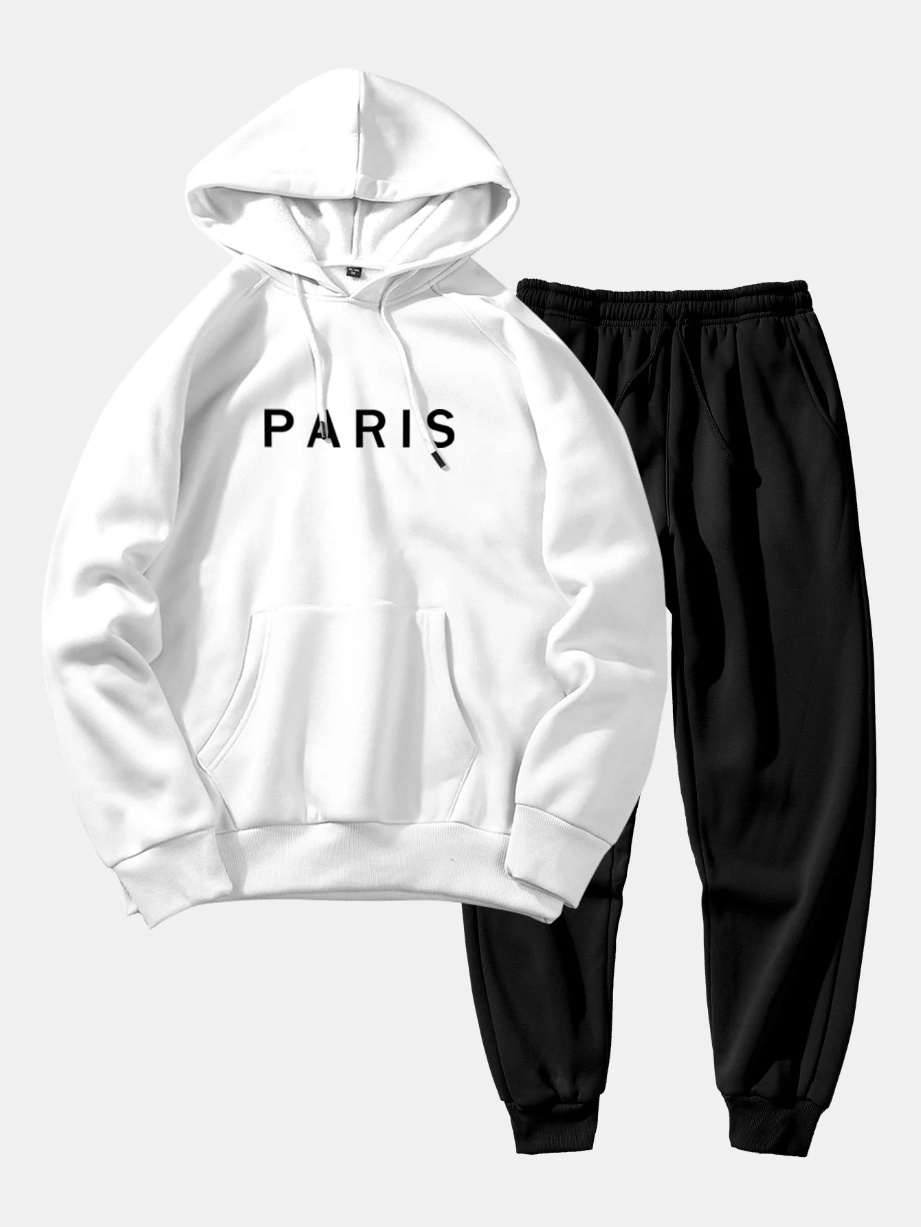 Paris Print Raglan Hoodie & Jogger-Hosen - Image 5