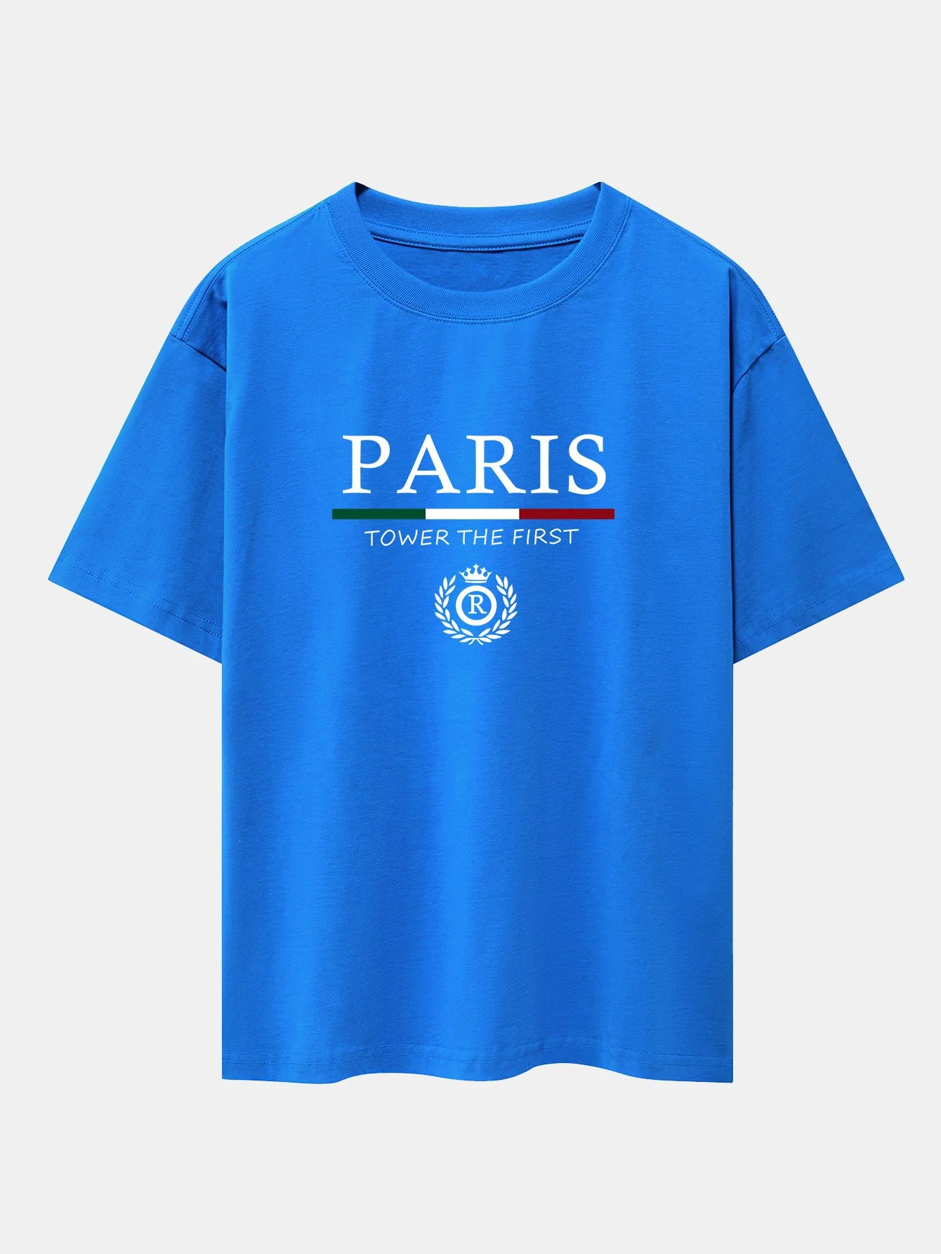 Paris Slogan Druck Drop Shoulder Oversize T-Shirt - Image 11