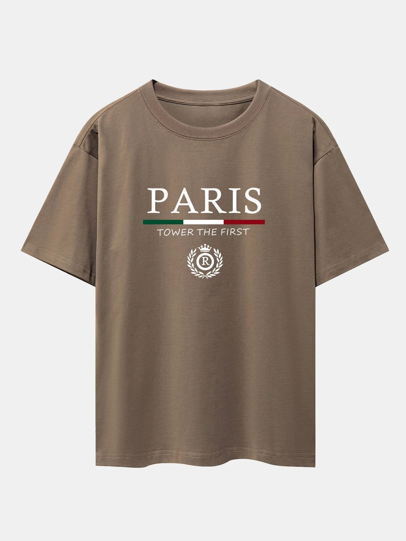 Paris Slogan Druck Drop Shoulder Oversize T-Shirt - Image 9