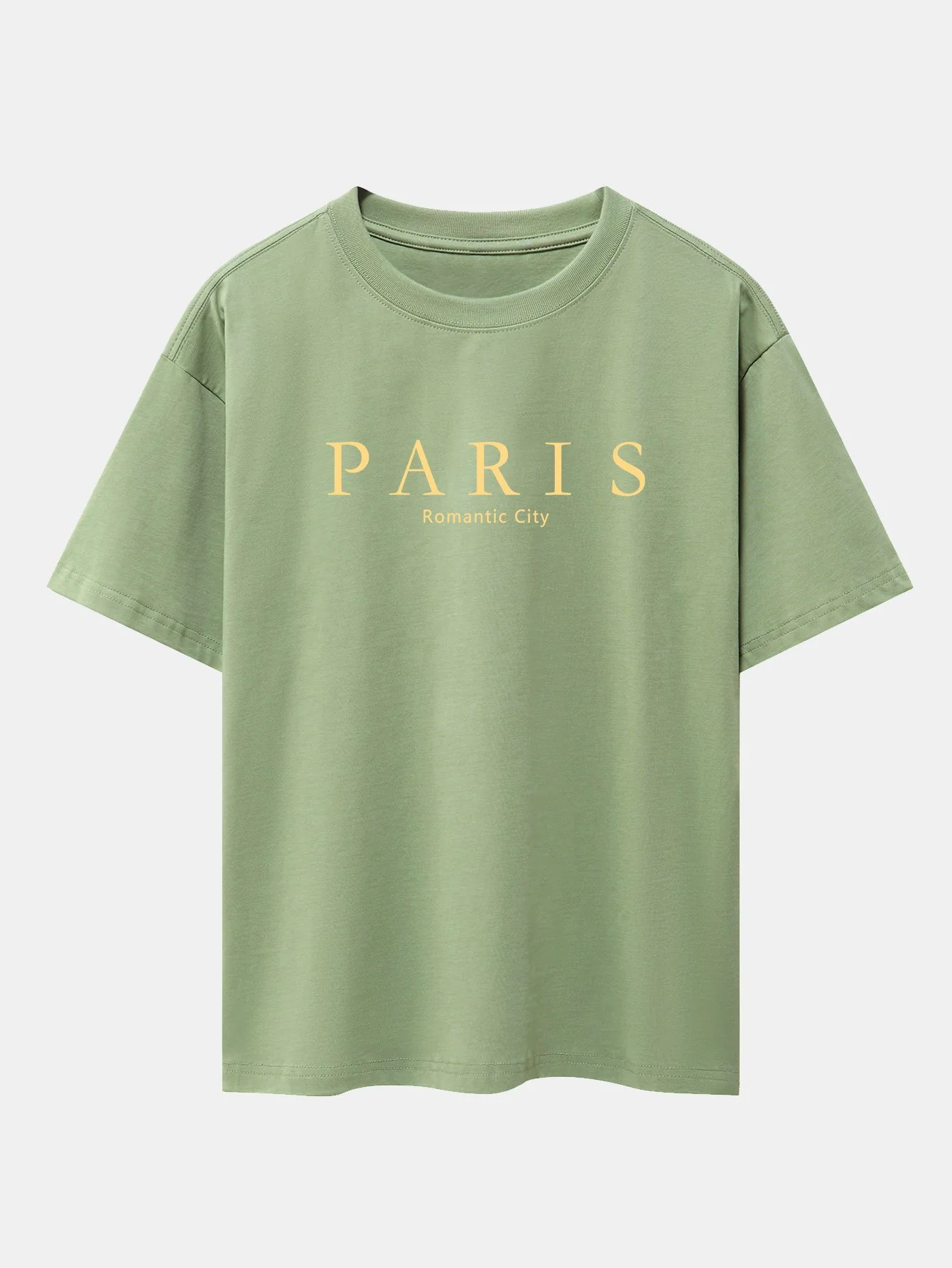 Paris Slogan Druck Drop Shoulder Oversize T-Shirt - Image 12