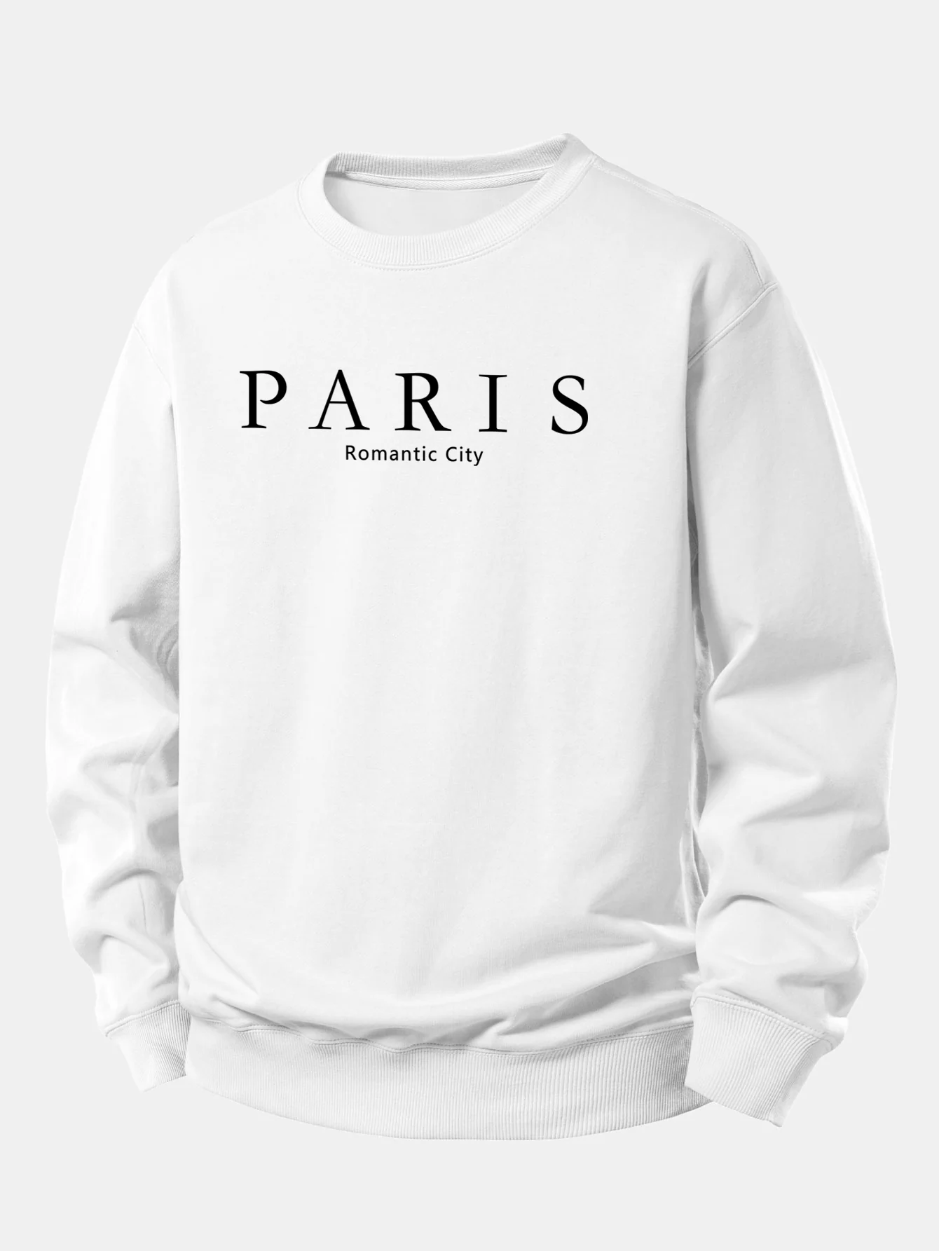Paris Slogan Druck Locker Geschnittenes Sweatshirt - Image 6