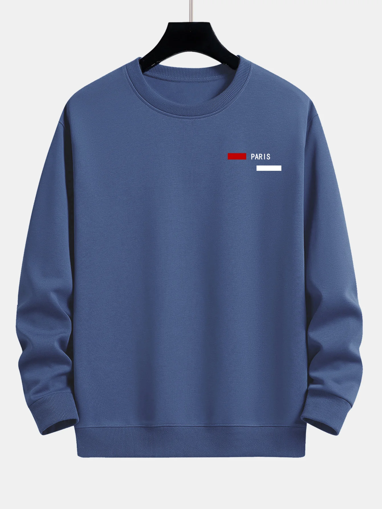 Paris Streifenmuster Relaxed Fit Rundhals Sweatshirt & Jogginghose - Image 17