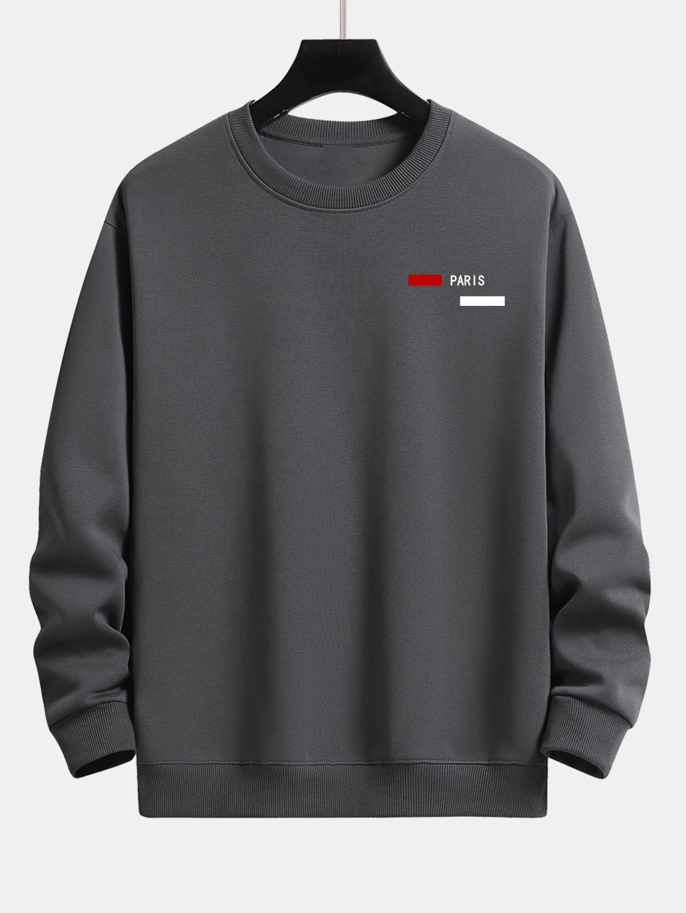 Paris Streifenmuster Relaxed Fit Rundhals Sweatshirt & Jogginghose - Image 9