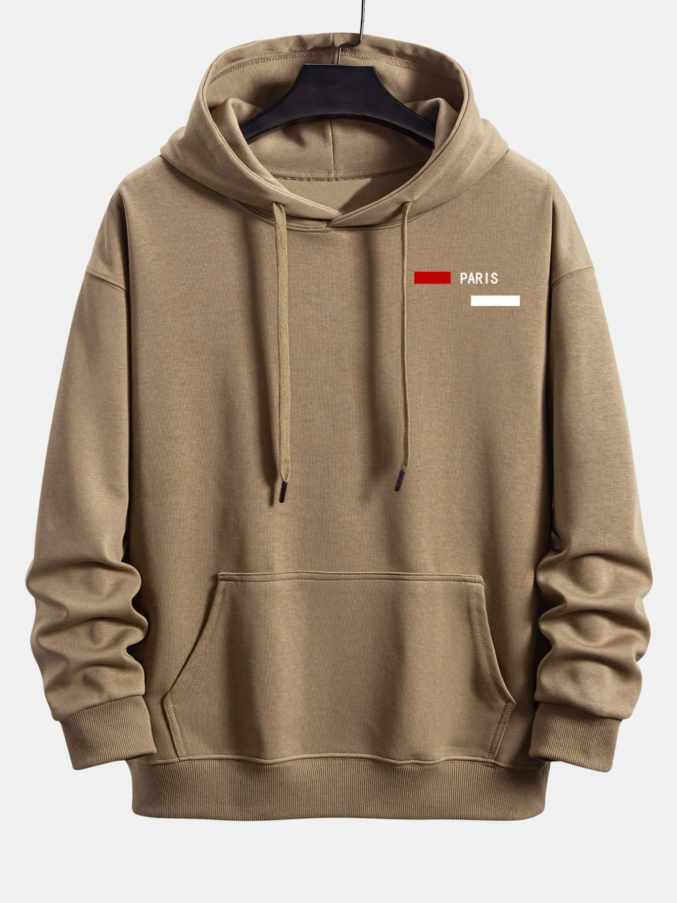 Paris Streifenmuster Relaxed Fit Hoodie - Image 4