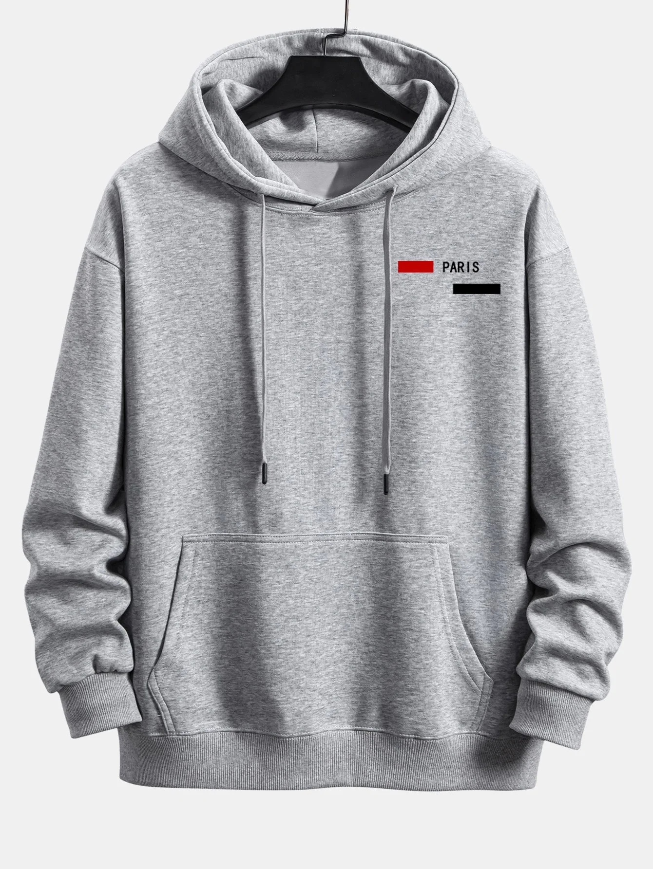 Paris Streifenmuster Relaxed Fit Hoodie - Image 6