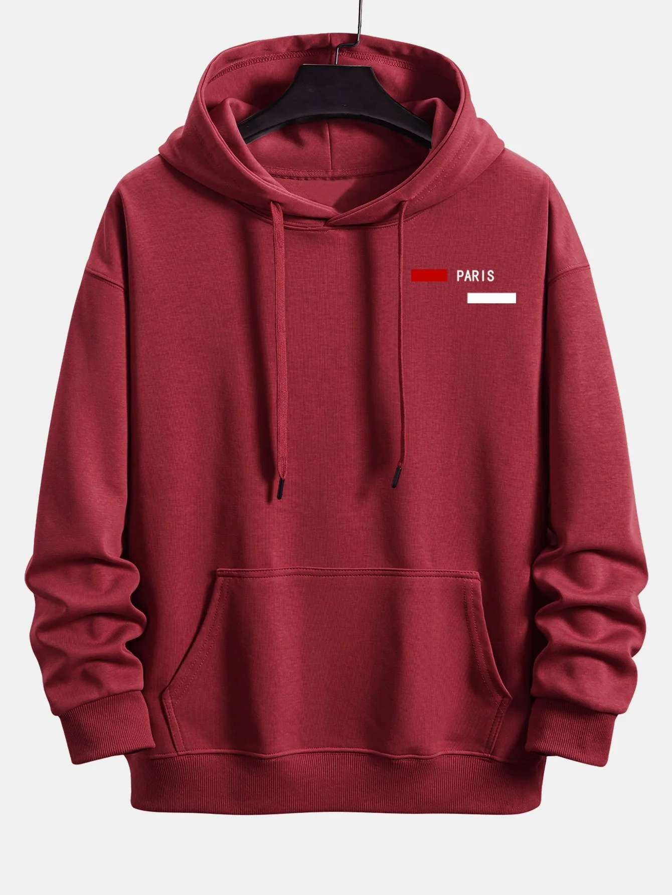 Paris Streifenmuster Relaxed Fit Hoodie - Image 7