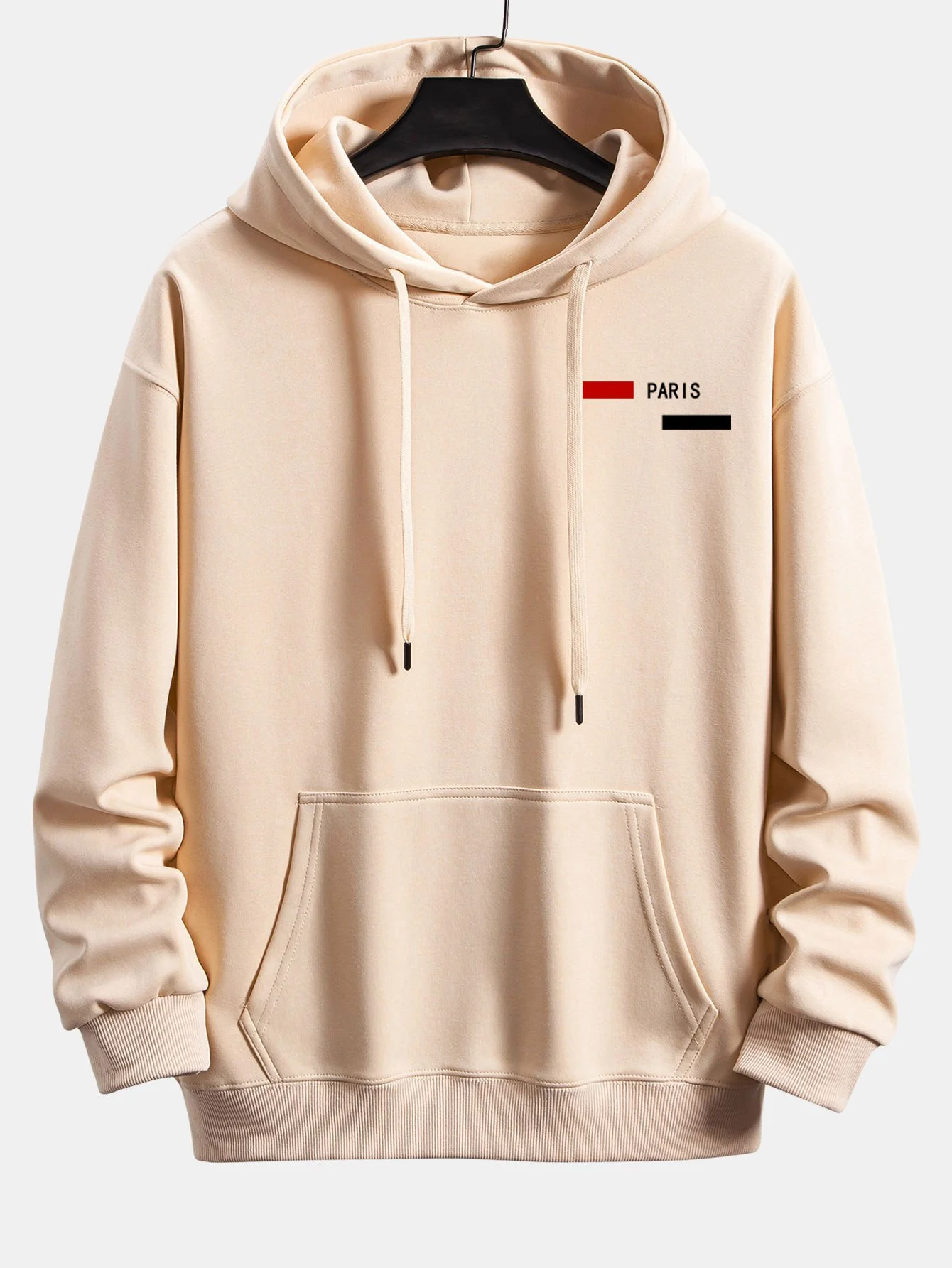 Paris Streifenmuster Relaxed Fit Hoodie - Image 8