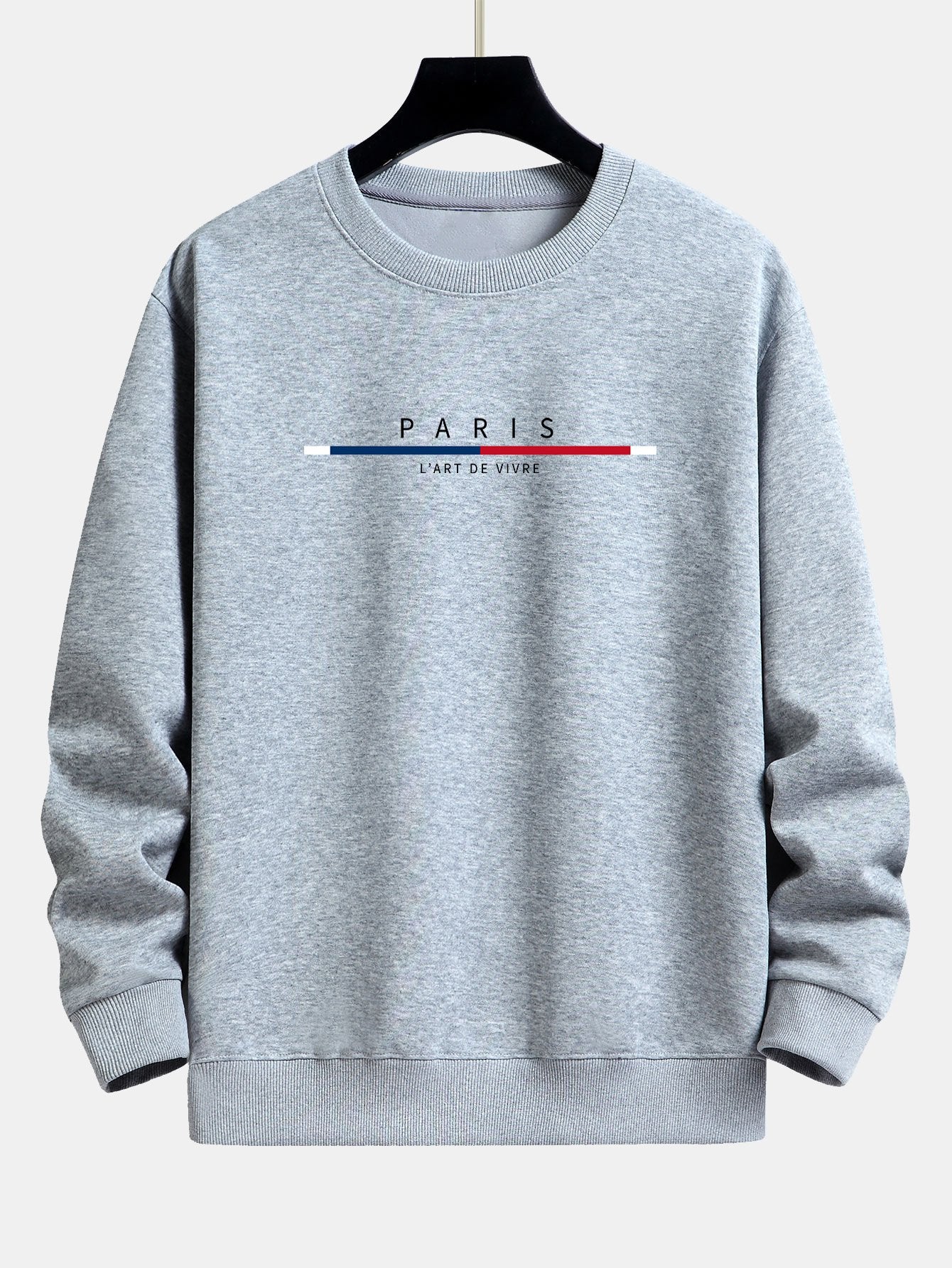 Paris Streifenmuster Relaxed Fit Sweatshirt - Image 5