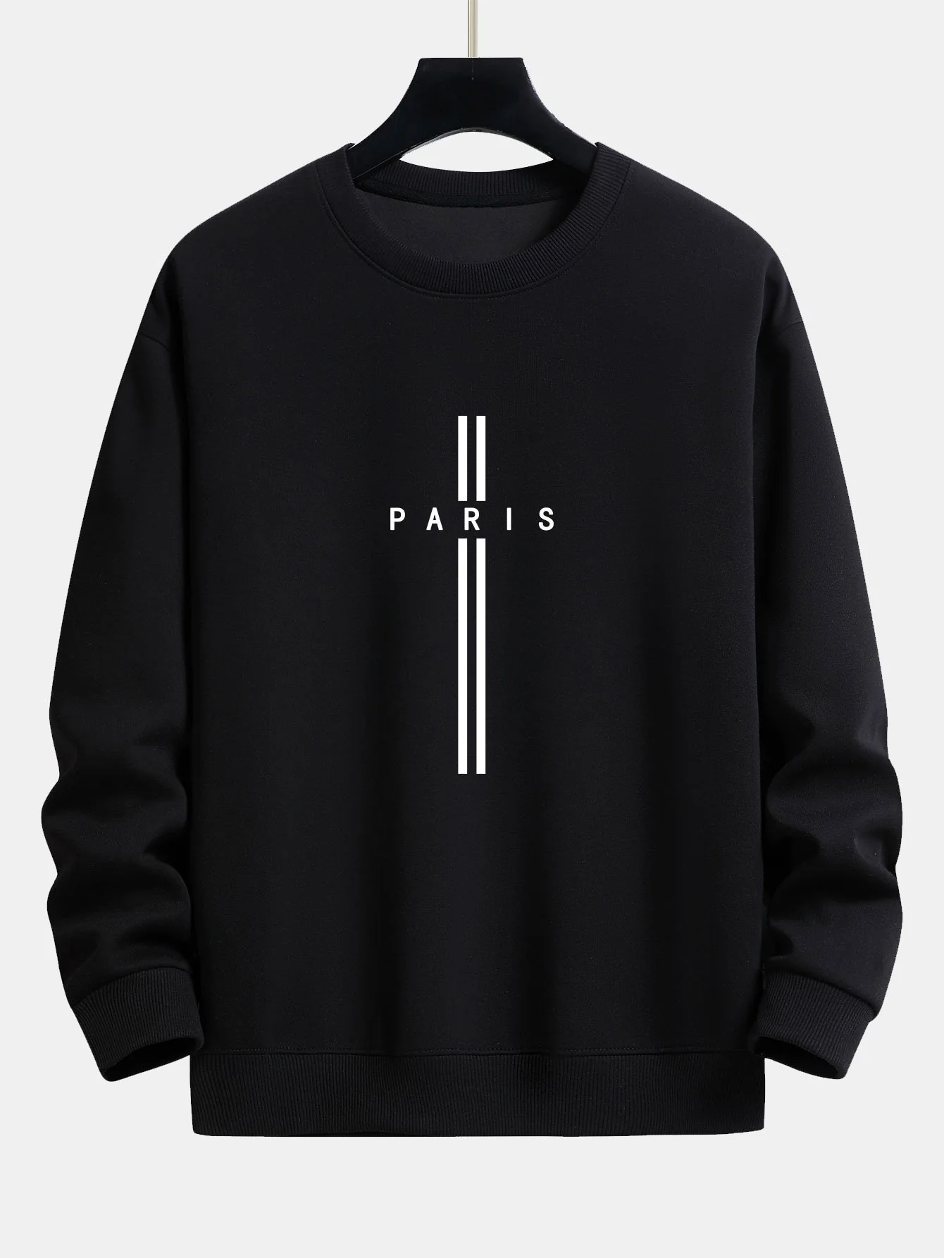 Paris Streifenmuster Relaxed Fit Sweatshirt - Image 2