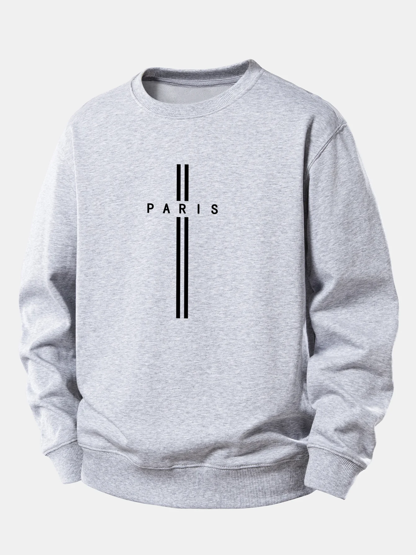 Paris Streifenmuster Locker sitzendes Sweatshirt