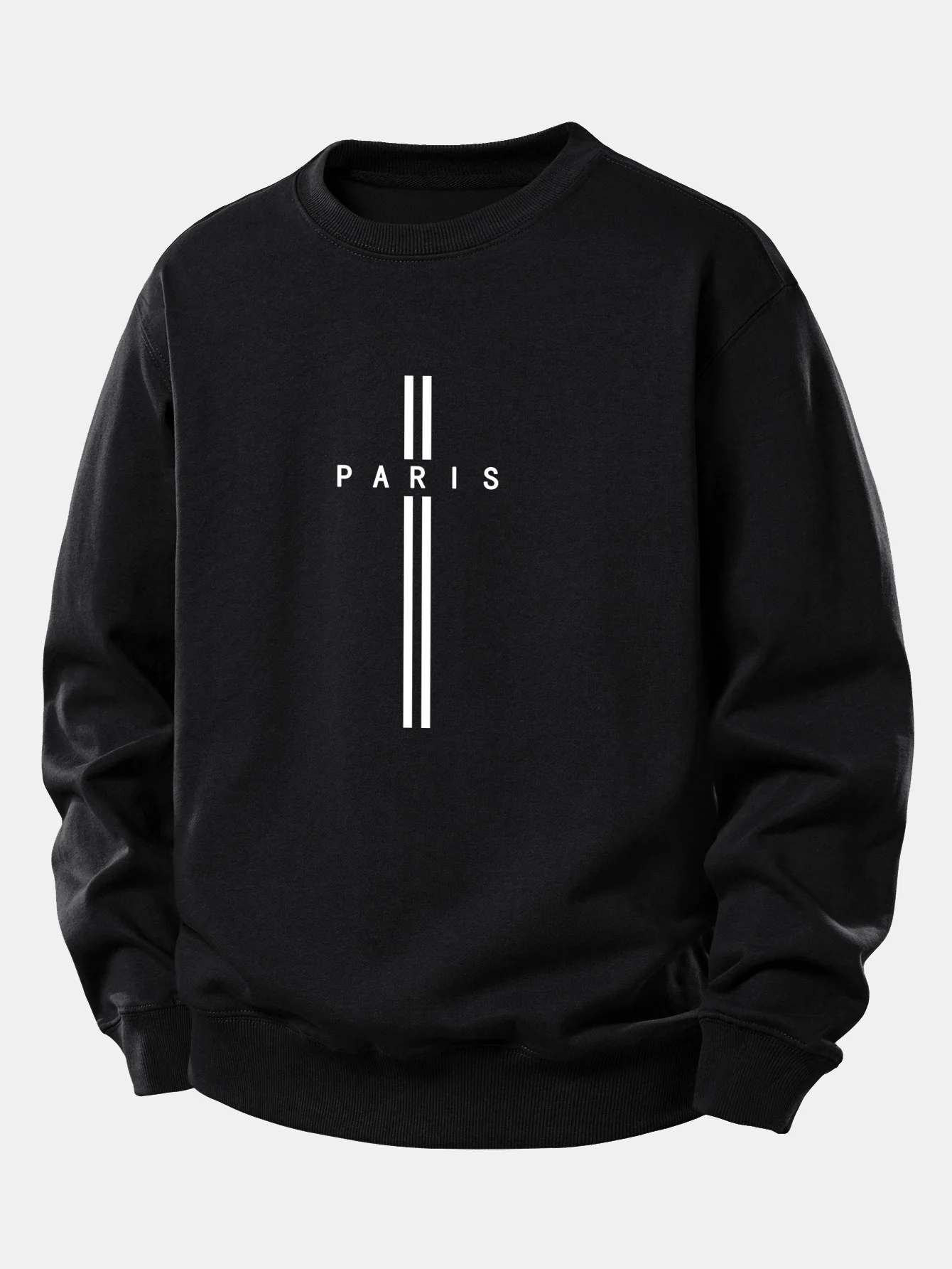Paris Streifenmuster Locker sitzendes Sweatshirt - Image 5