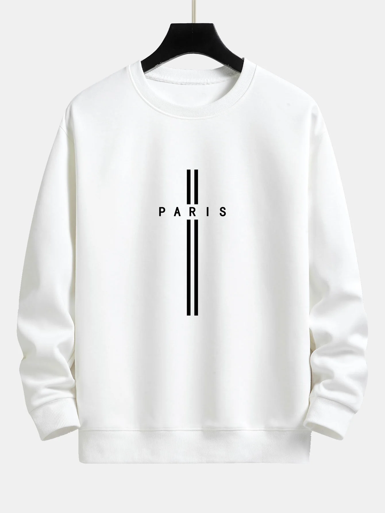 Paris Streifenmuster Relaxed Fit Sweatshirt - Image 3