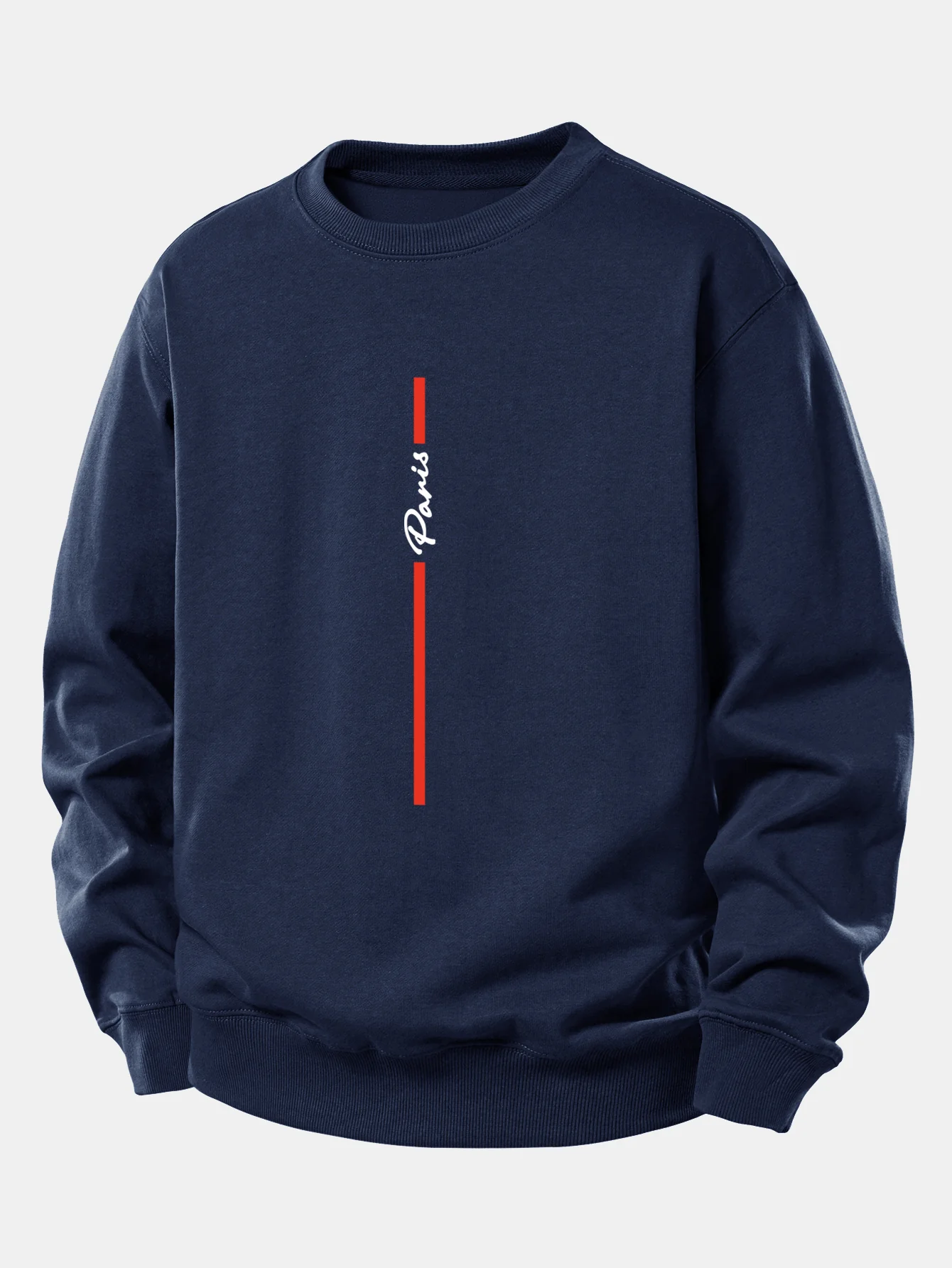 Paris Streifenmuster Locker sitzendes Sweatshirt - Image 6
