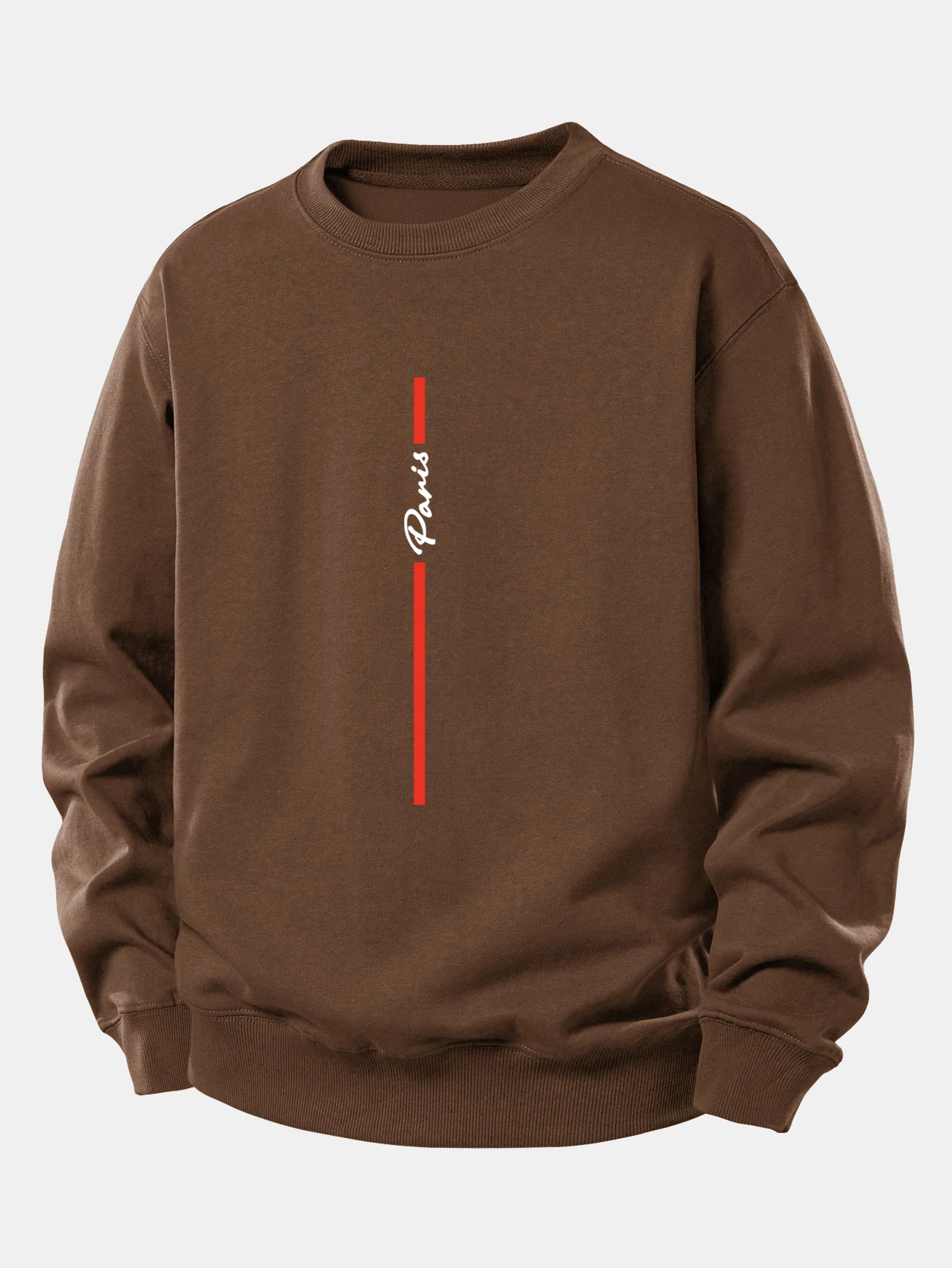 Paris Streifenmuster Locker sitzendes Sweatshirt - Image 8