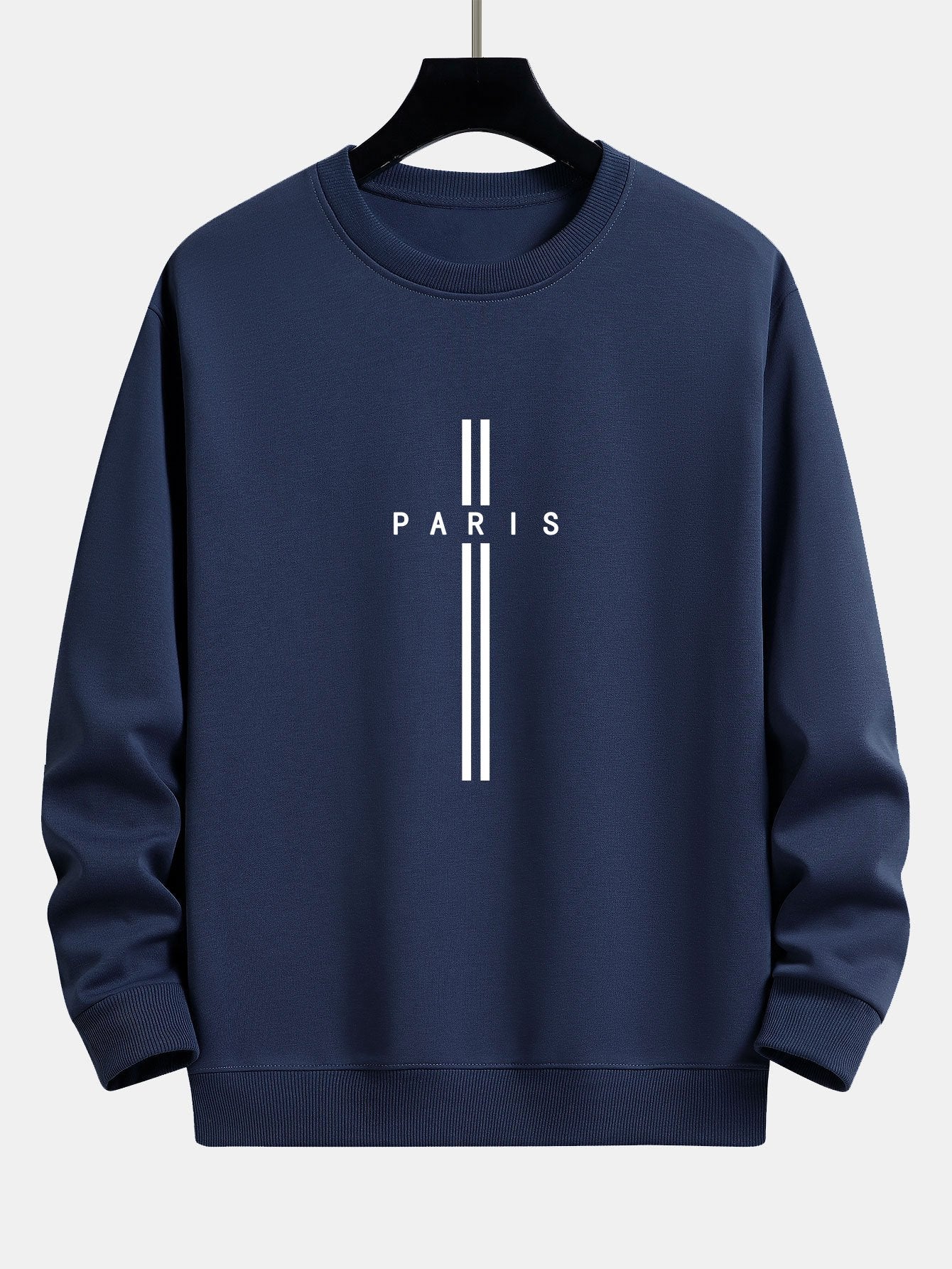 Paris Streifenmuster Relaxed Fit Sweatshirt - Image 4