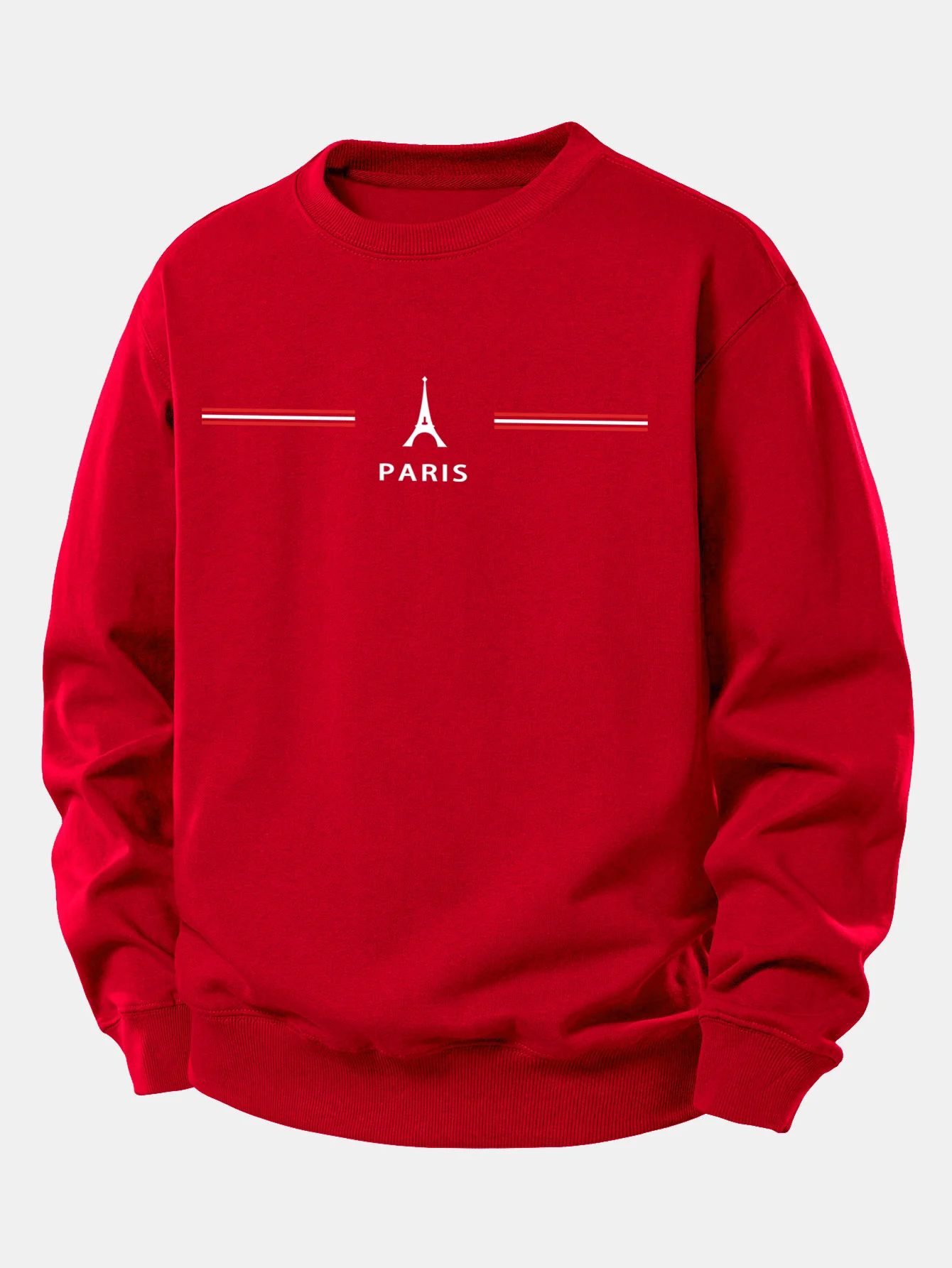 Paris Streifenmuster Locker sitzendes Sweatshirt - Image 10