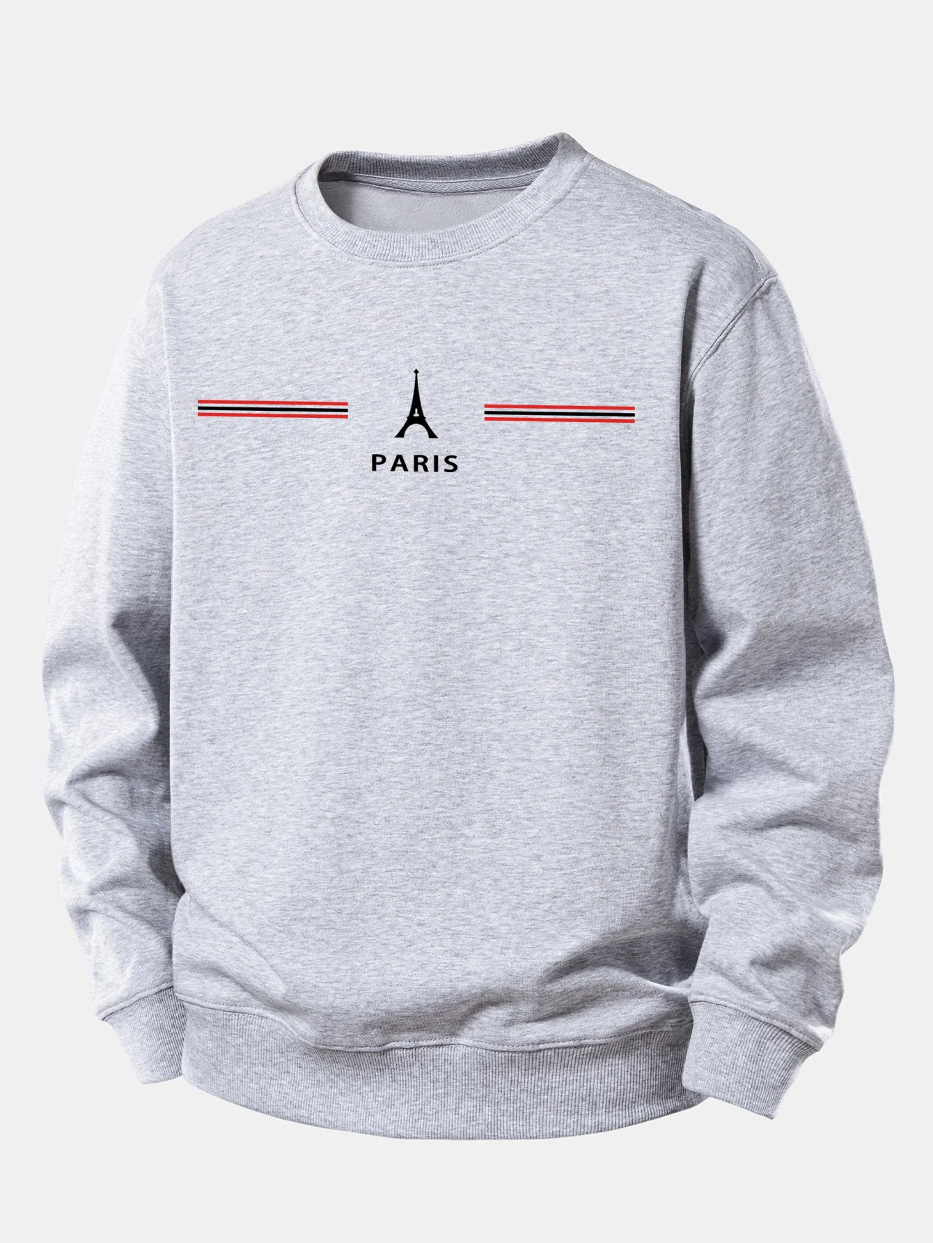 Paris Streifenmuster Locker sitzendes Sweatshirt - Image 6