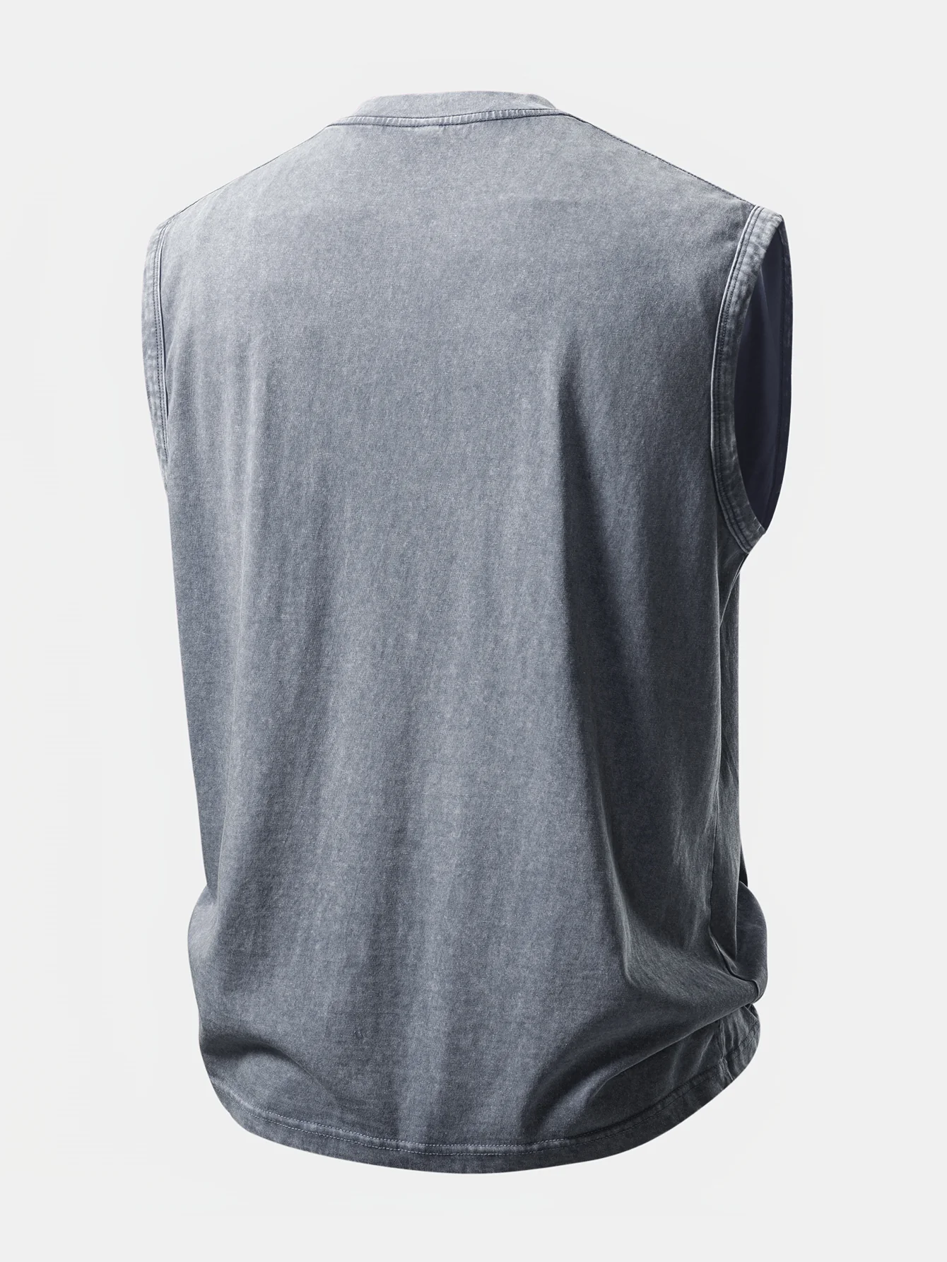 Paris Stripe Print Washed Distressed Tank Top - Image 6