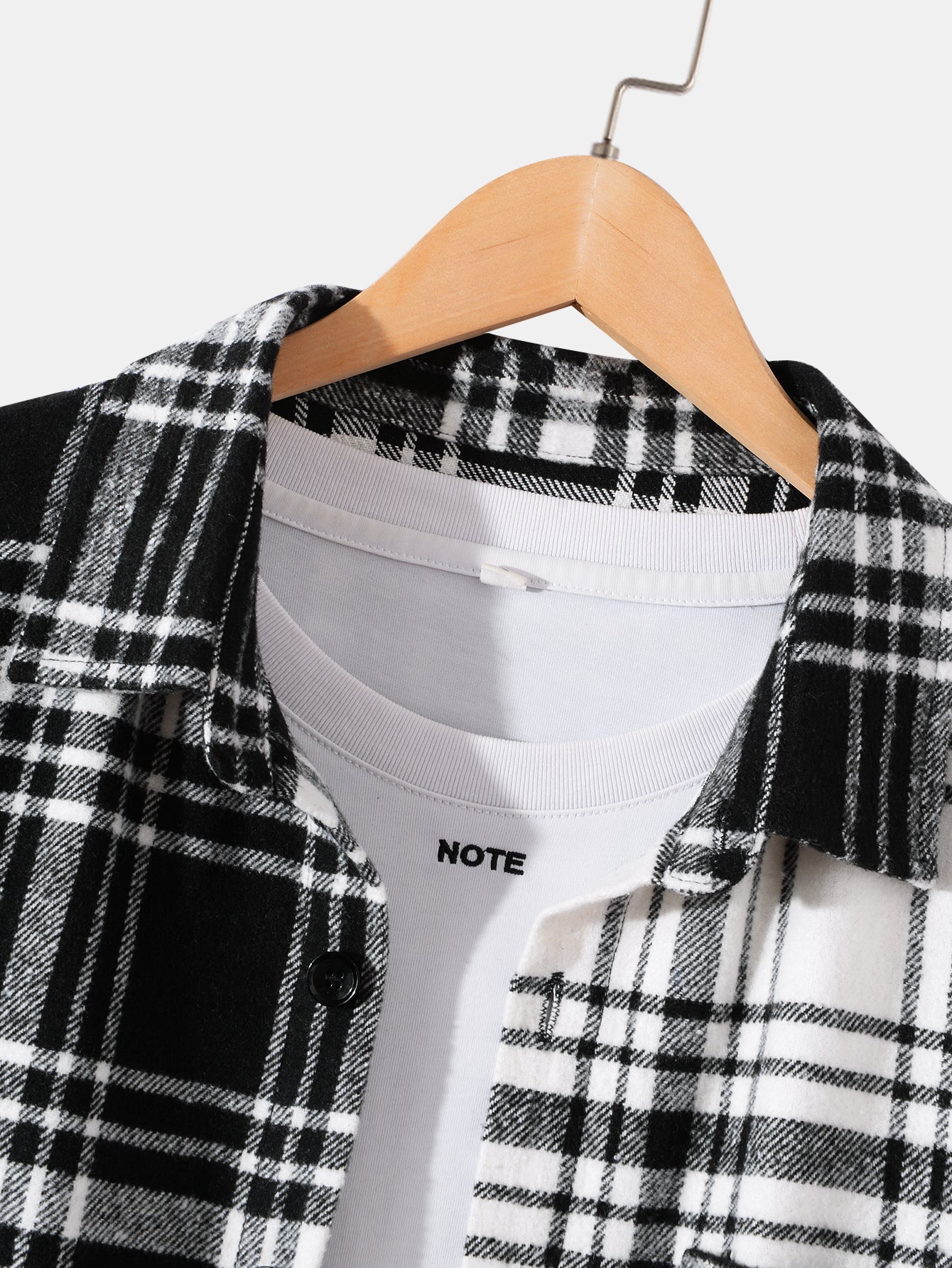 Patchwork-Flanell-Karo-Überhemd - Image 3