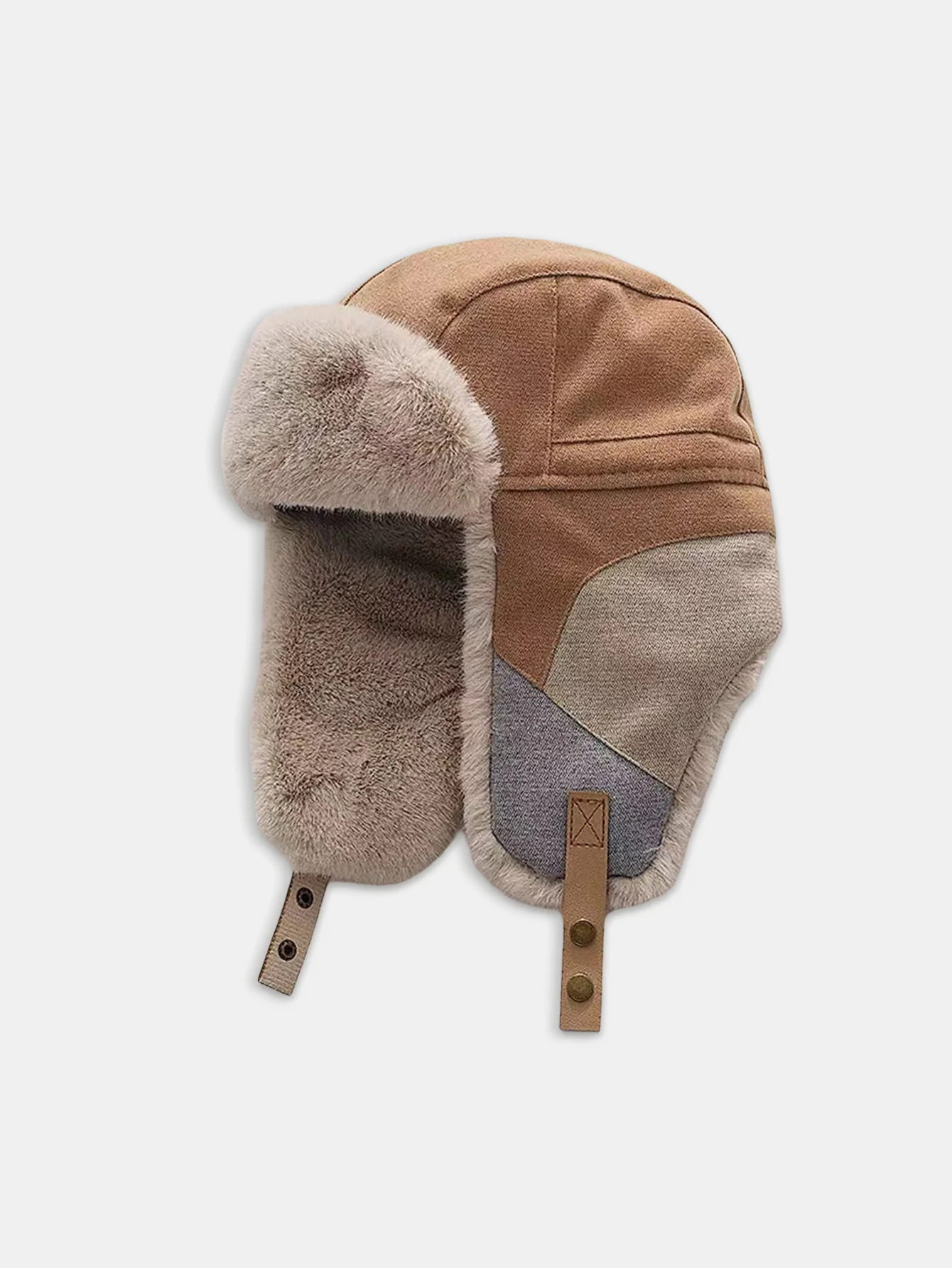 Patchwork Winddicht Warm Trooper Trapper Hut - Image 7