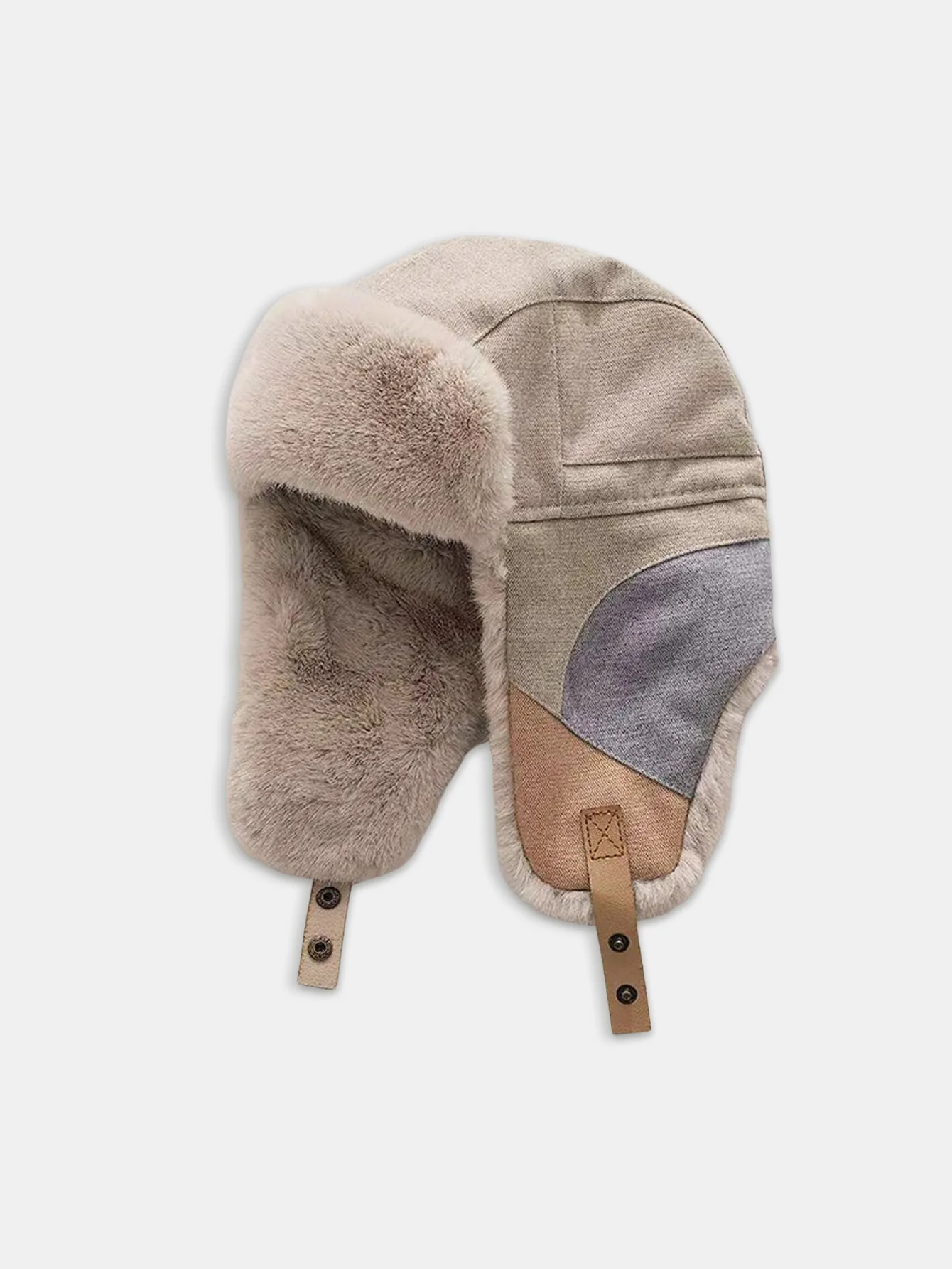 Patchwork Winddicht Warm Trooper Trapper Hut - Image 9