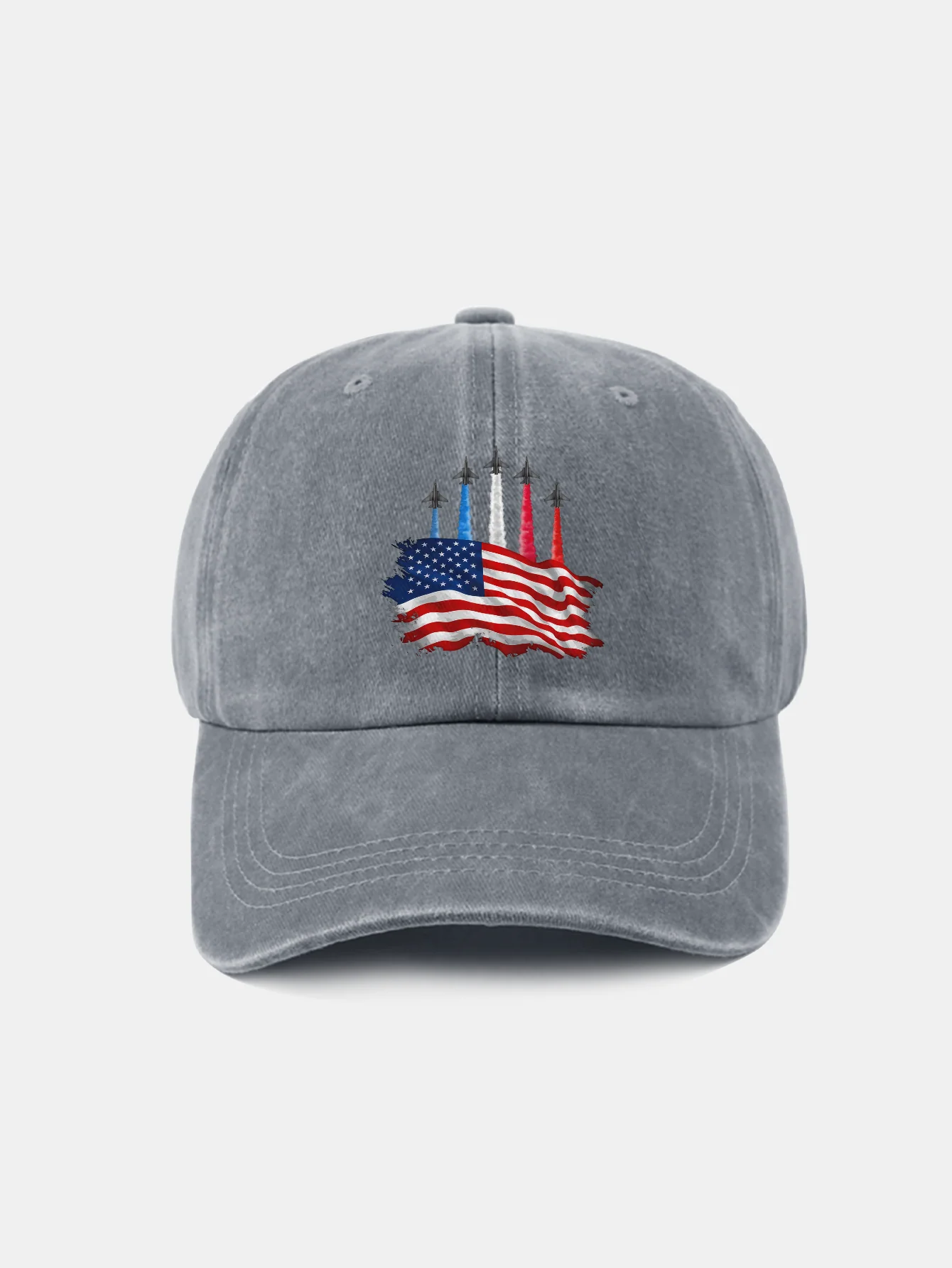 Patriotische USA Jet Flyover Druck Gewaschene Baseballkappe - Image 17