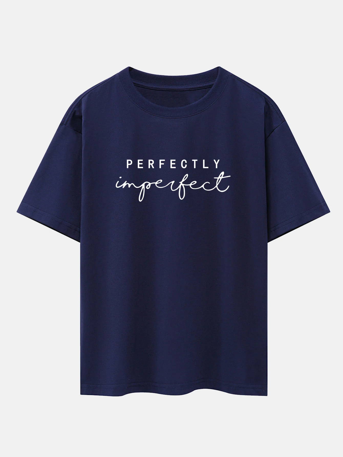 Perfekt Unvollkommenes Print Drop-Shoulder Oversize T-Shirt - Image 13