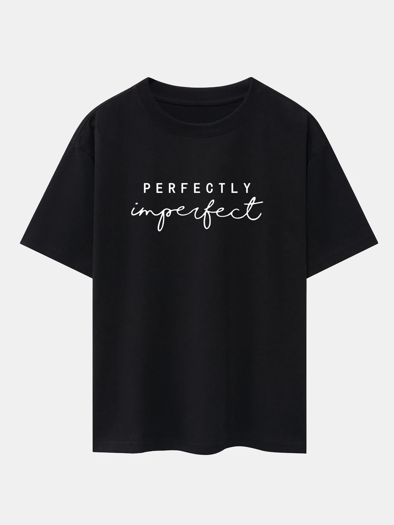 Perfekt Unvollkommenes Print Drop-Shoulder Oversize T-Shirt - Image 2