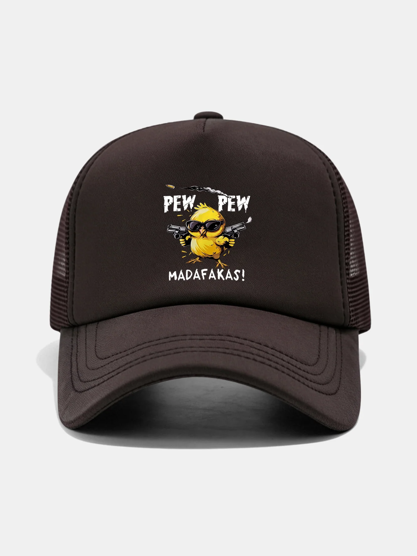 PEW PEW MADAFAKAS Chicken Print Mesh Baseball Cap - Image 11