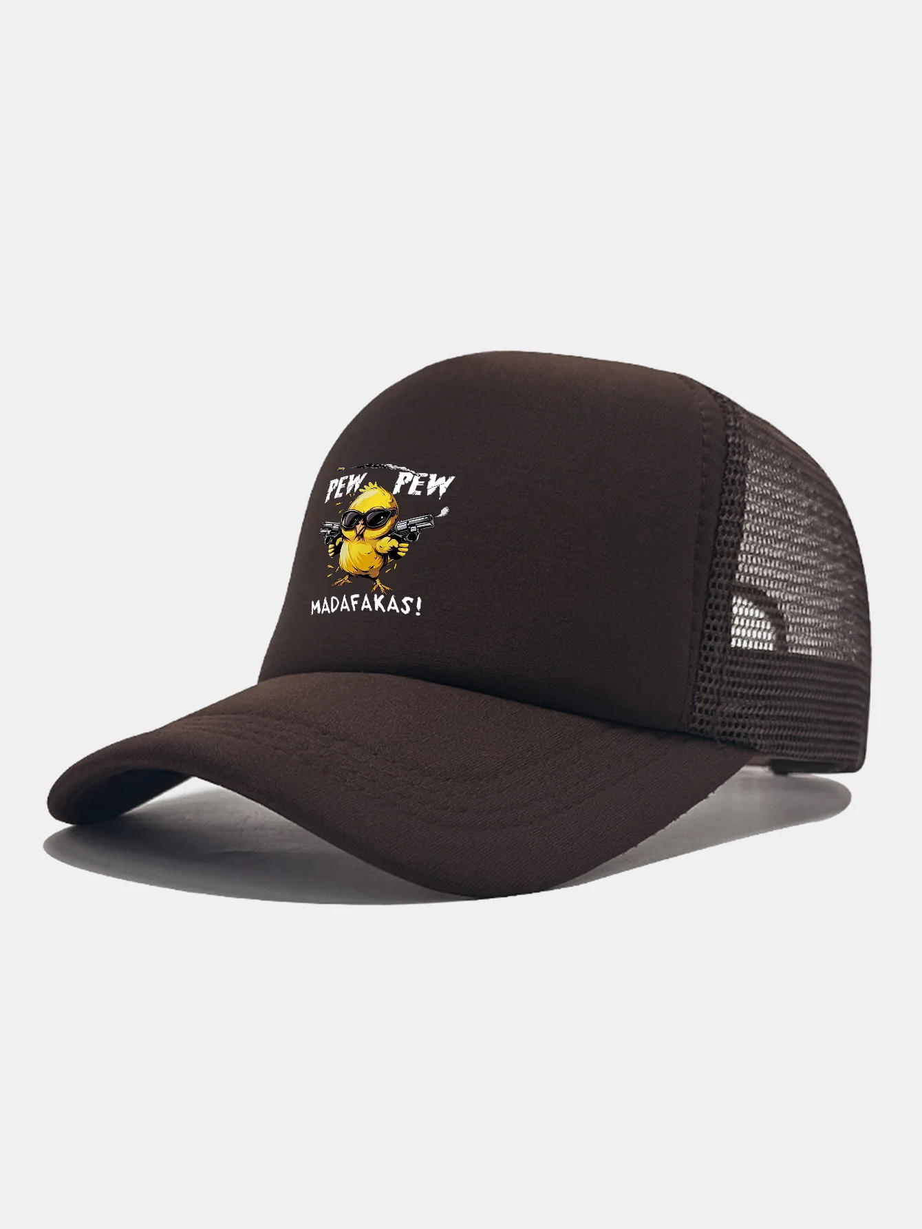 PEW PEW MADAFAKAS Chicken Print Mesh Baseball Cap - Image 12