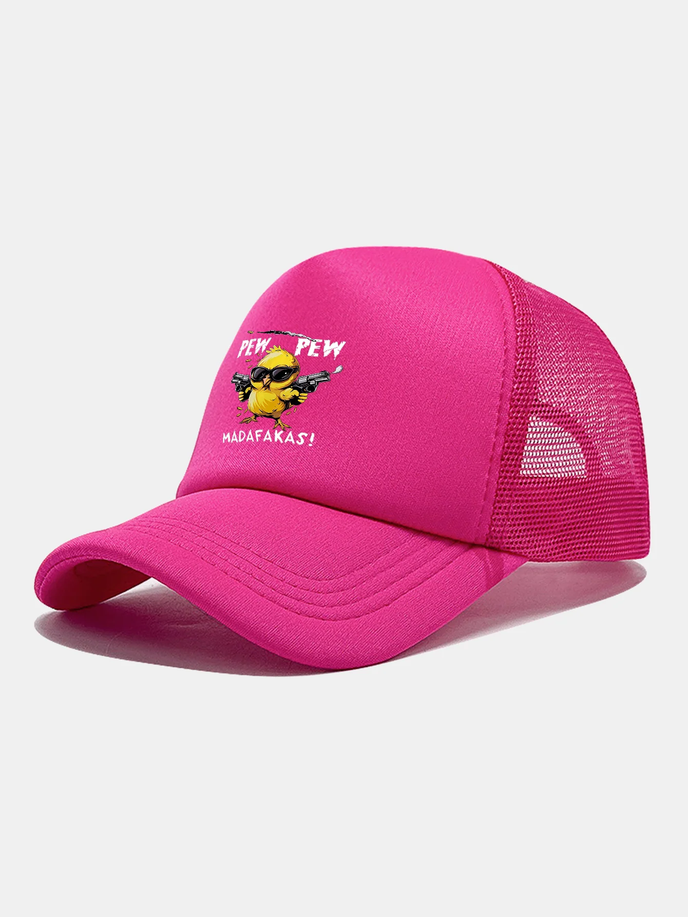 PEW PEW MADAFAKAS Chicken Print Mesh Baseball Cap - Image 14