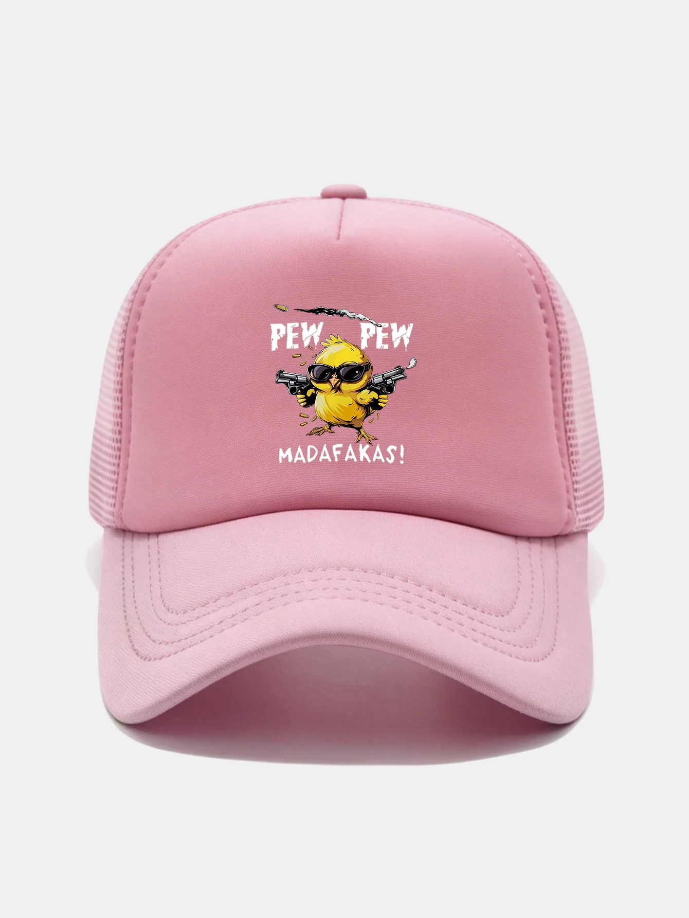 PEW PEW MADAFAKAS Chicken Print Mesh Baseball Cap - Image 15