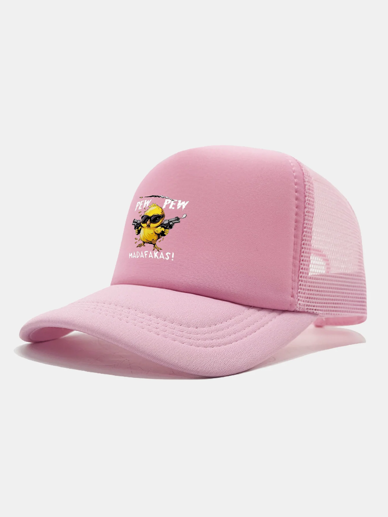 PEW PEW MADAFAKAS Chicken Print Mesh Baseball Cap - Image 16