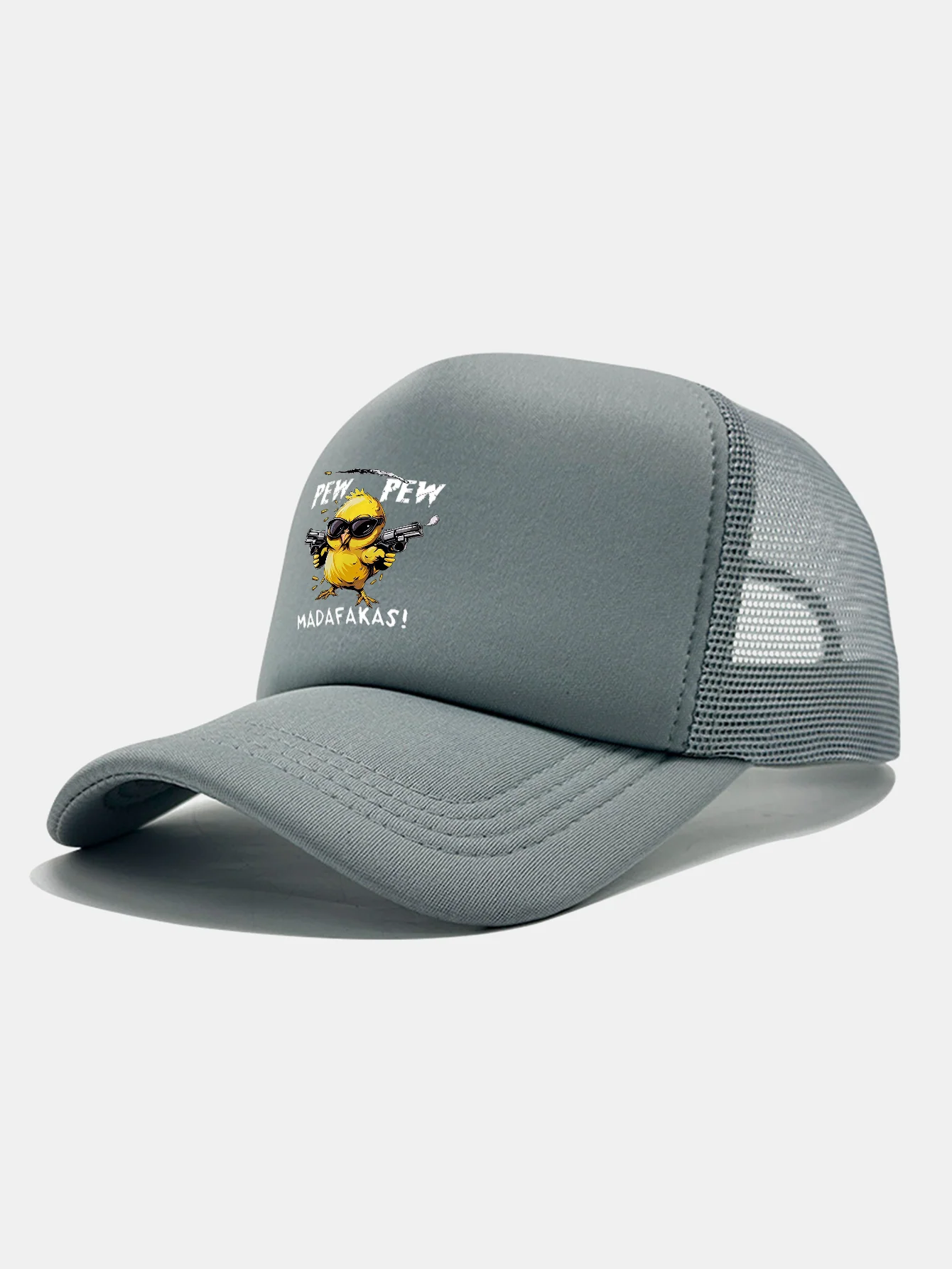 PEW PEW MADAFAKAS Chicken Print Mesh Baseball Cap - Image 6