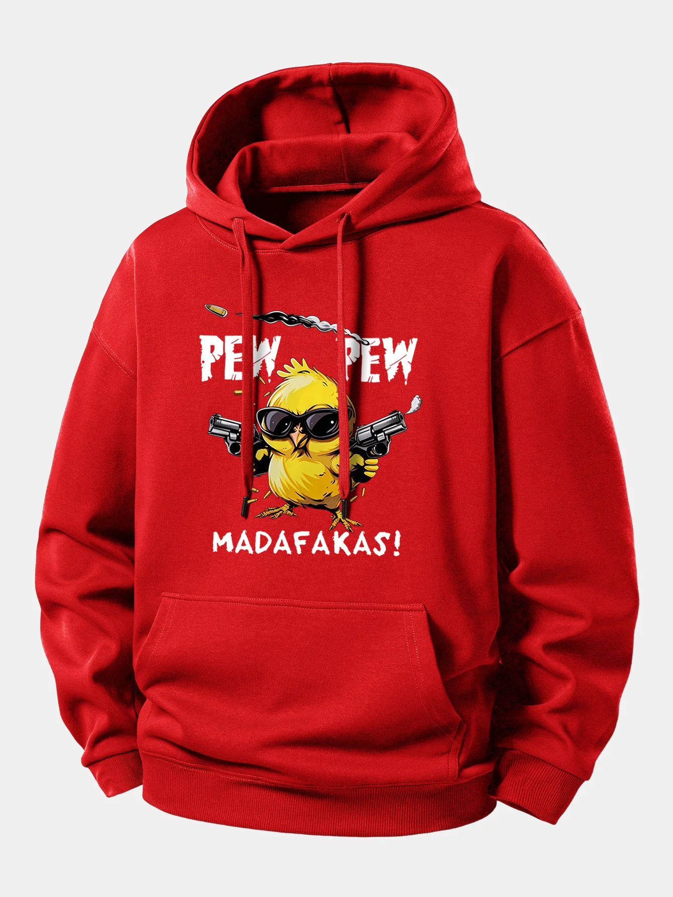 PEW PEW MADAFAKAS Chicken Print Relax Fit Hoodie - Image 11
