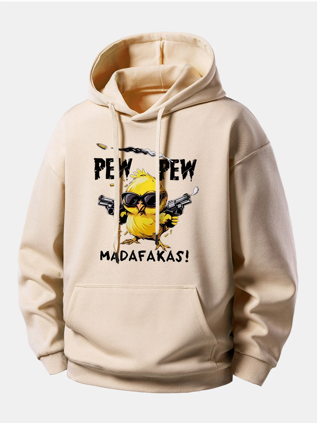 PEW PEW MADAFAKAS Chicken Print Relax Fit Hoodie - Image 2