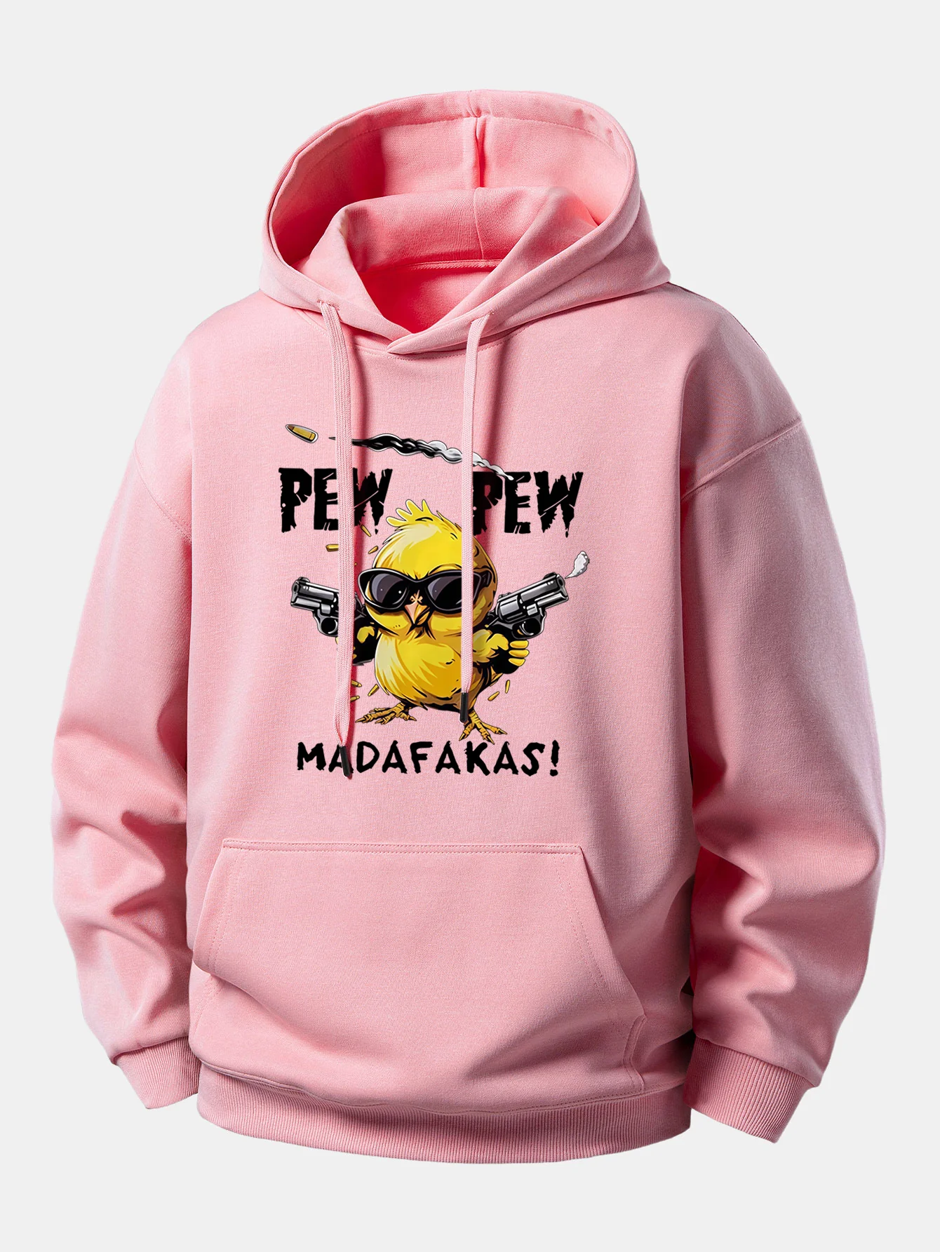 PEW PEW MADAFAKAS Chicken Print Relax Fit Hoodie - Image 3