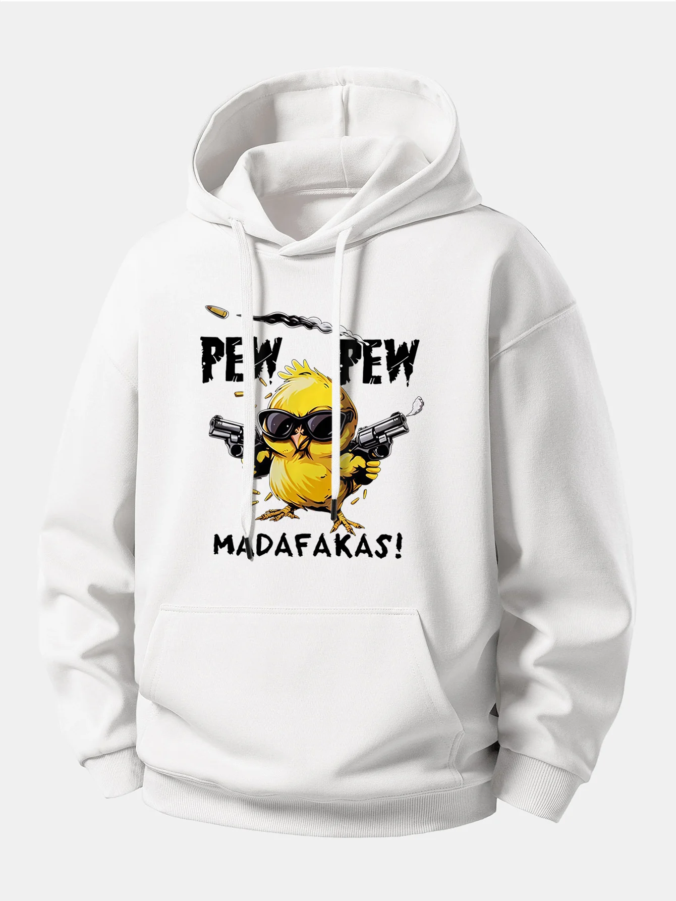 PEW PEW MADAFAKAS Chicken Print Relax Fit Hoodie - Image 4