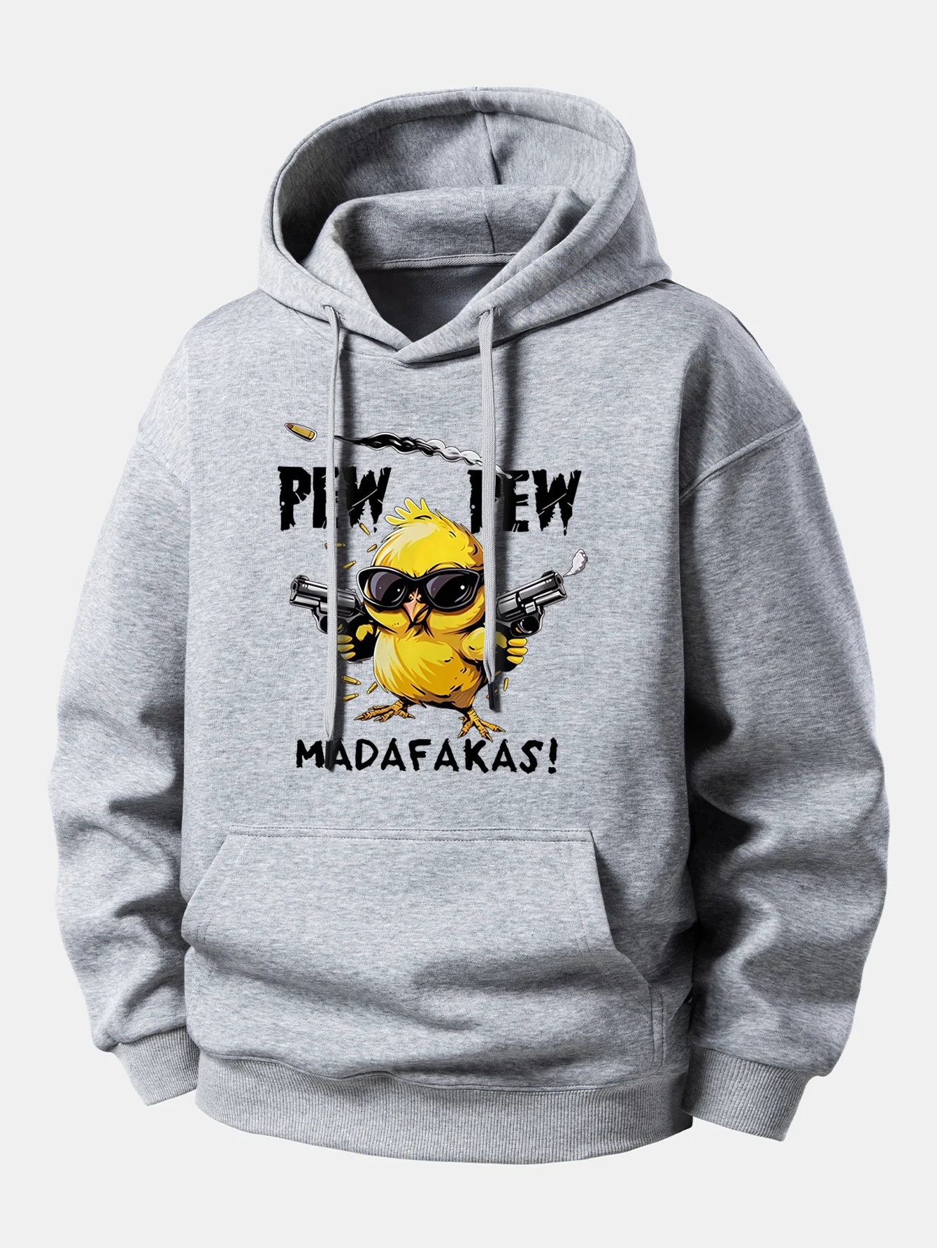 PEW PEW MADAFAKAS Chicken Print Relax Fit Hoodie - Image 5
