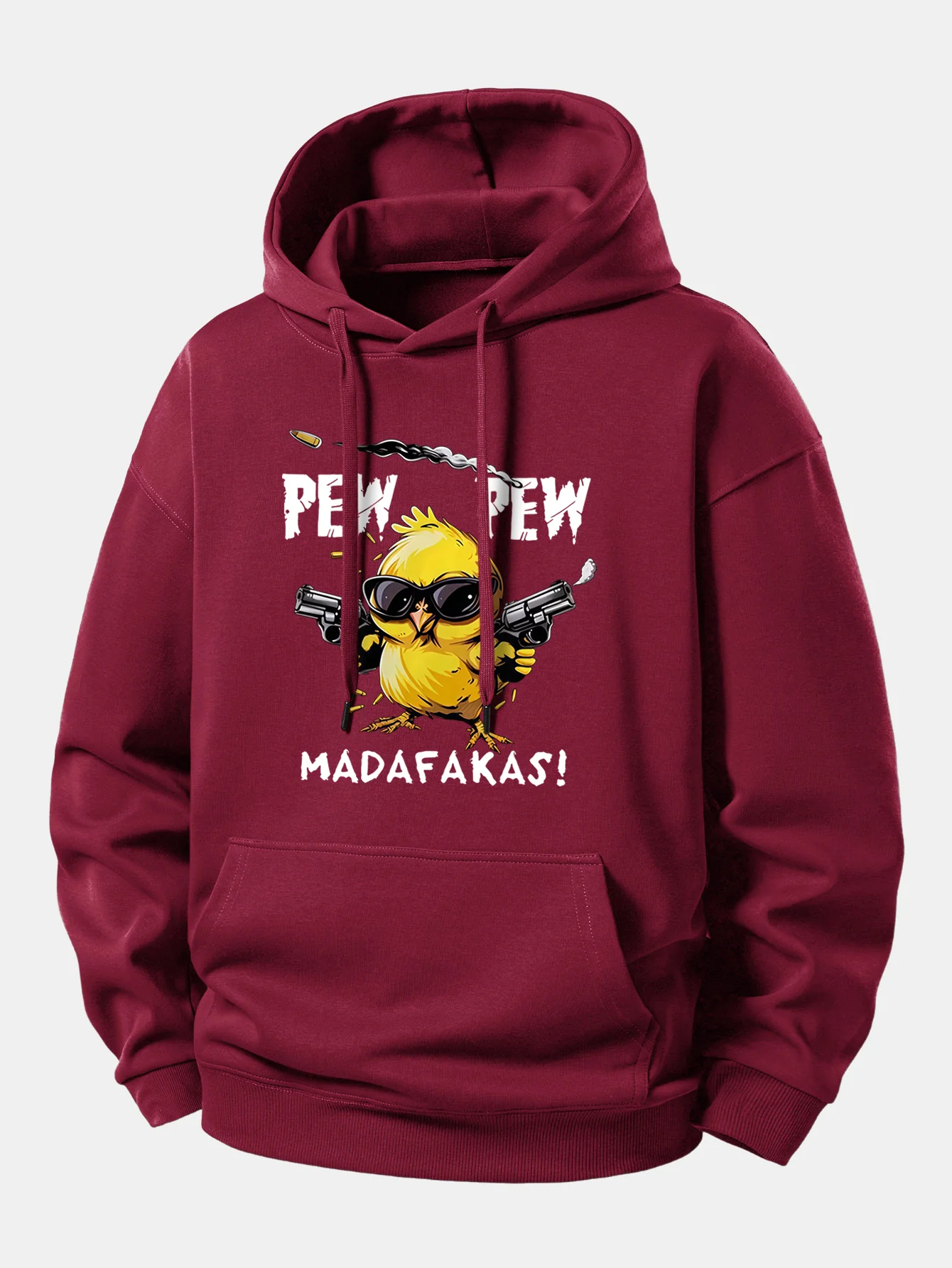 PEW PEW MADAFAKAS Chicken Print Relax Fit Hoodie - Image 6