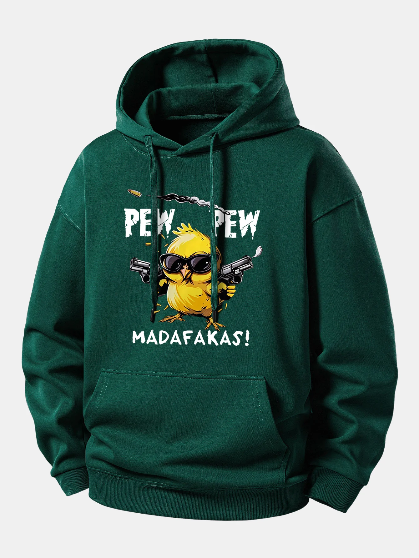 PEW PEW MADAFAKAS Chicken Print Relax Fit Hoodie - Image 7