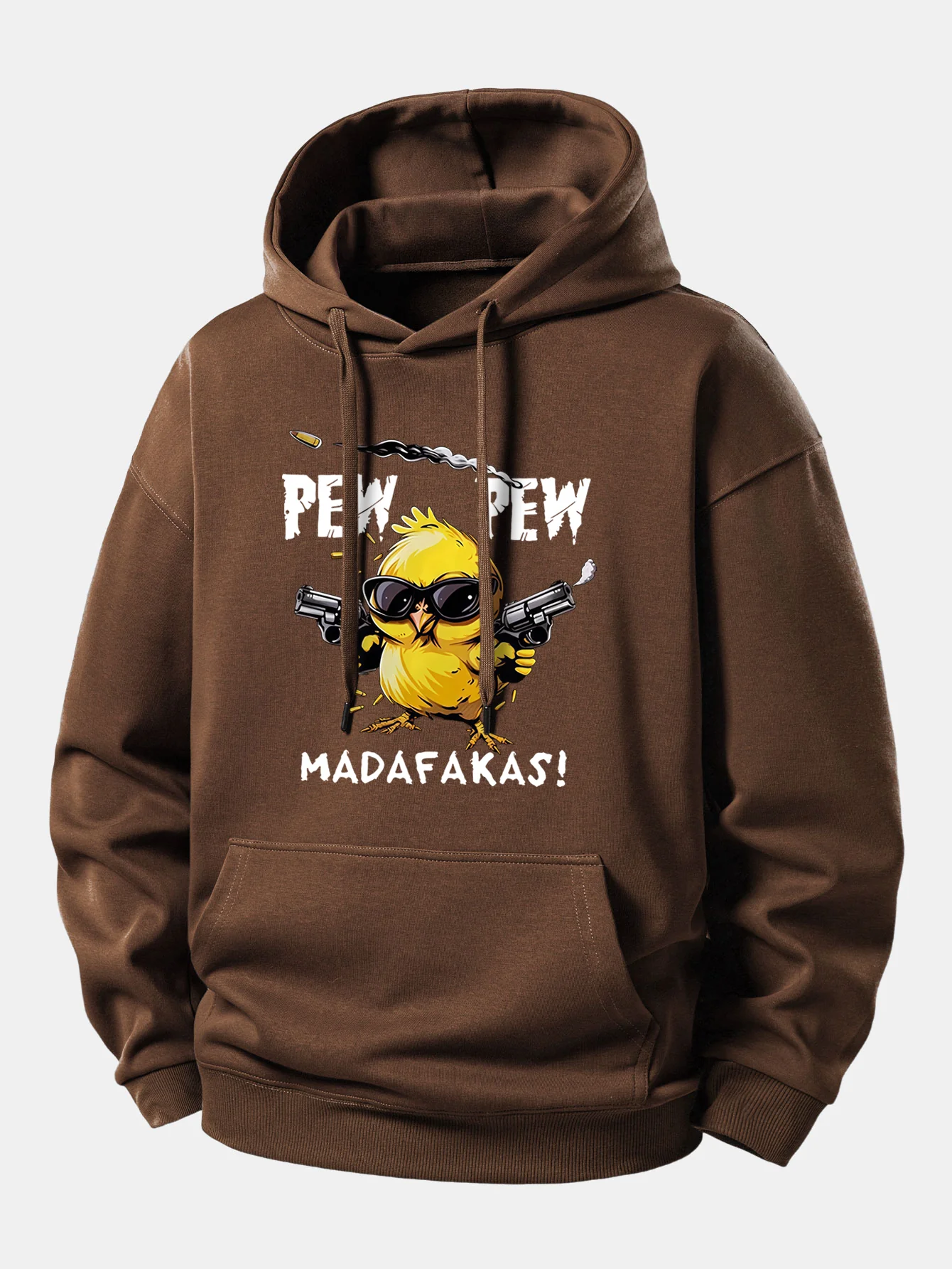 PEW PEW MADAFAKAS Chicken Print Relax Fit Hoodie - Image 8