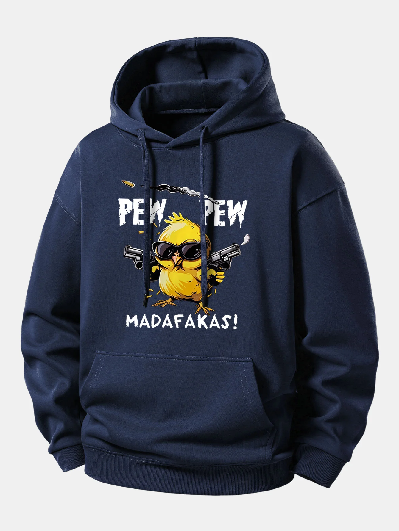 PEW PEW MADAFAKAS Chicken Print Relax Fit Hoodie - Image 9