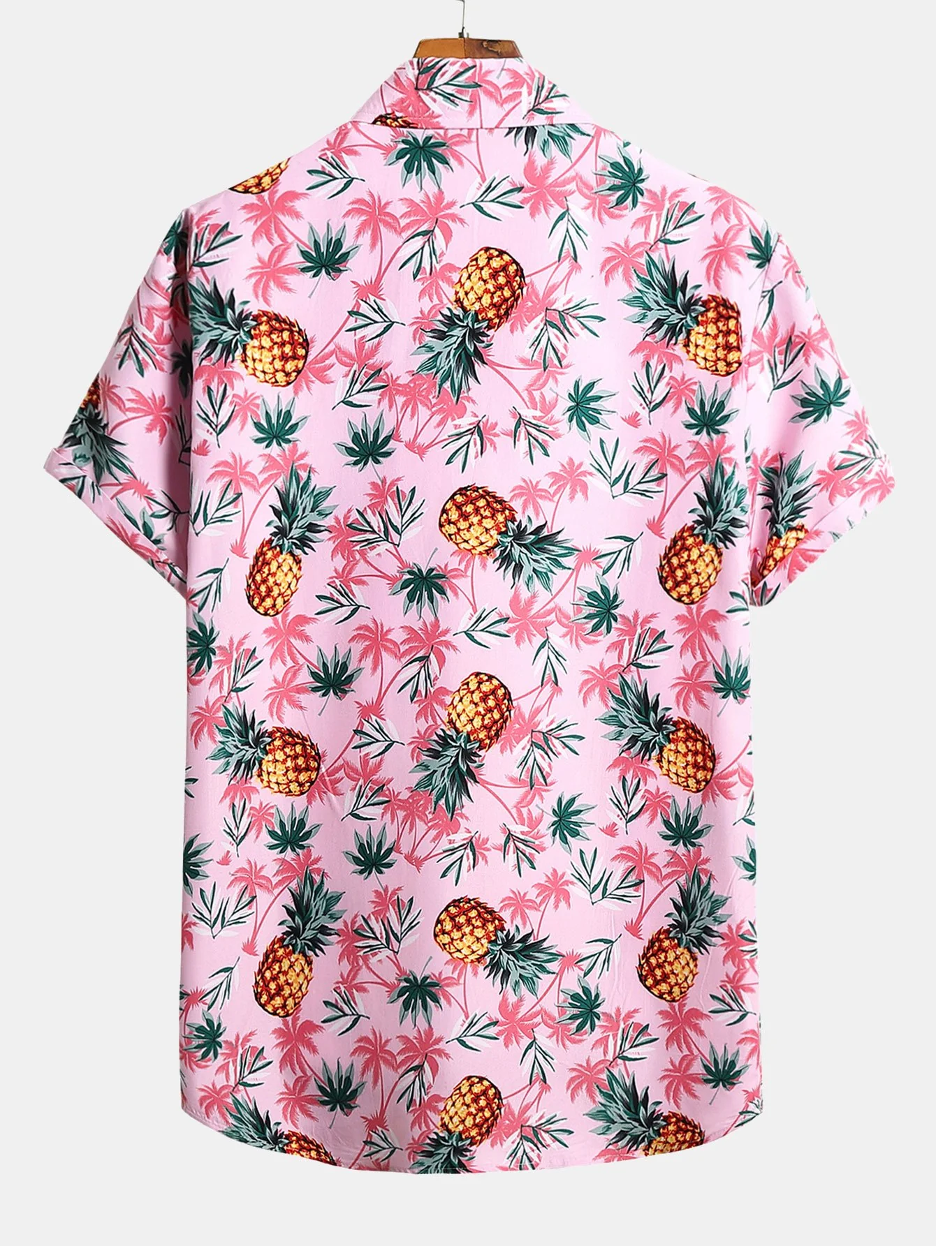 Ananas Palmenbaum Druck Knopf-Down Hemd - Image 2