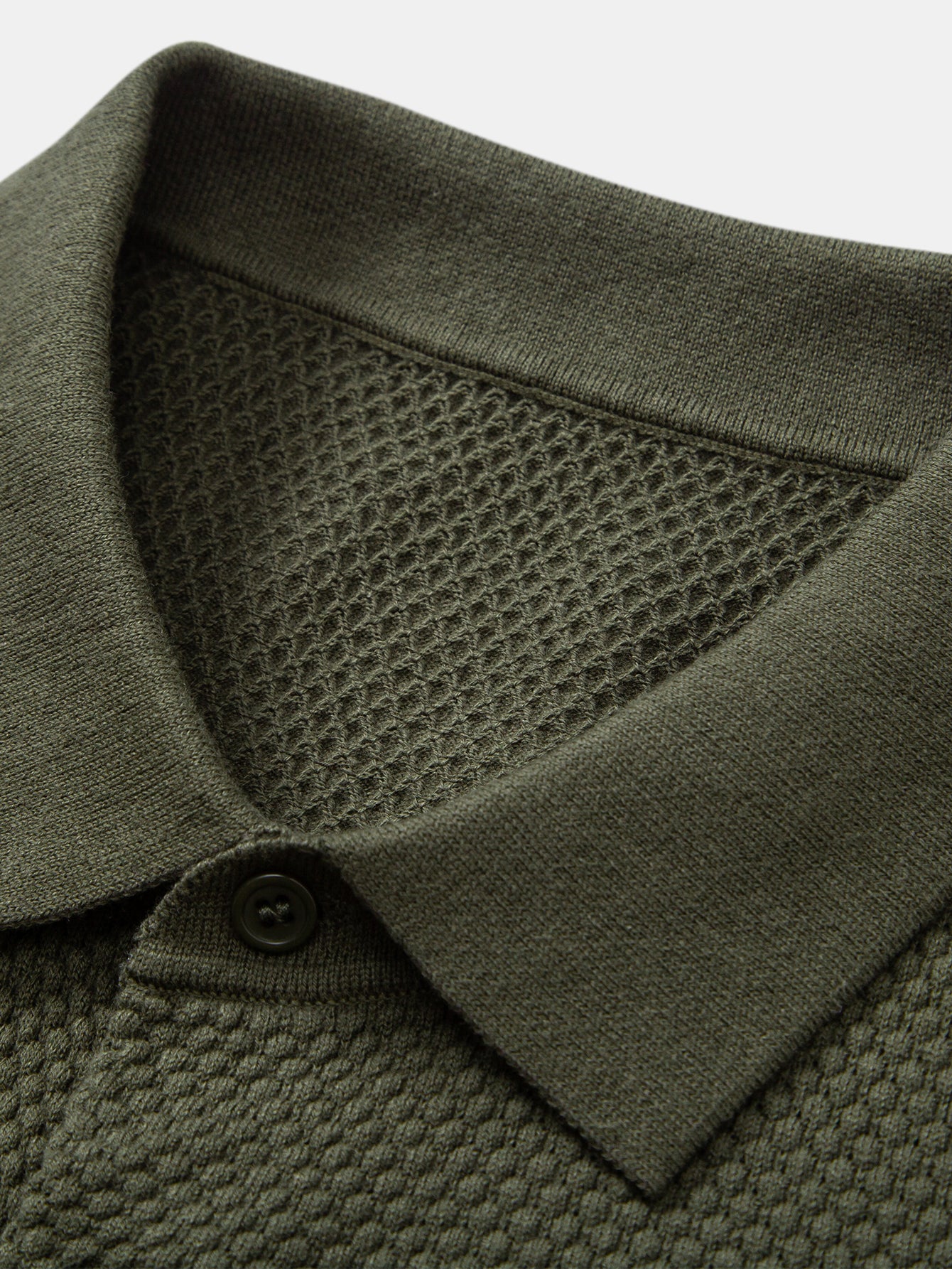 Ananasstruktur Strick Poloshirts Shirt - Image 11