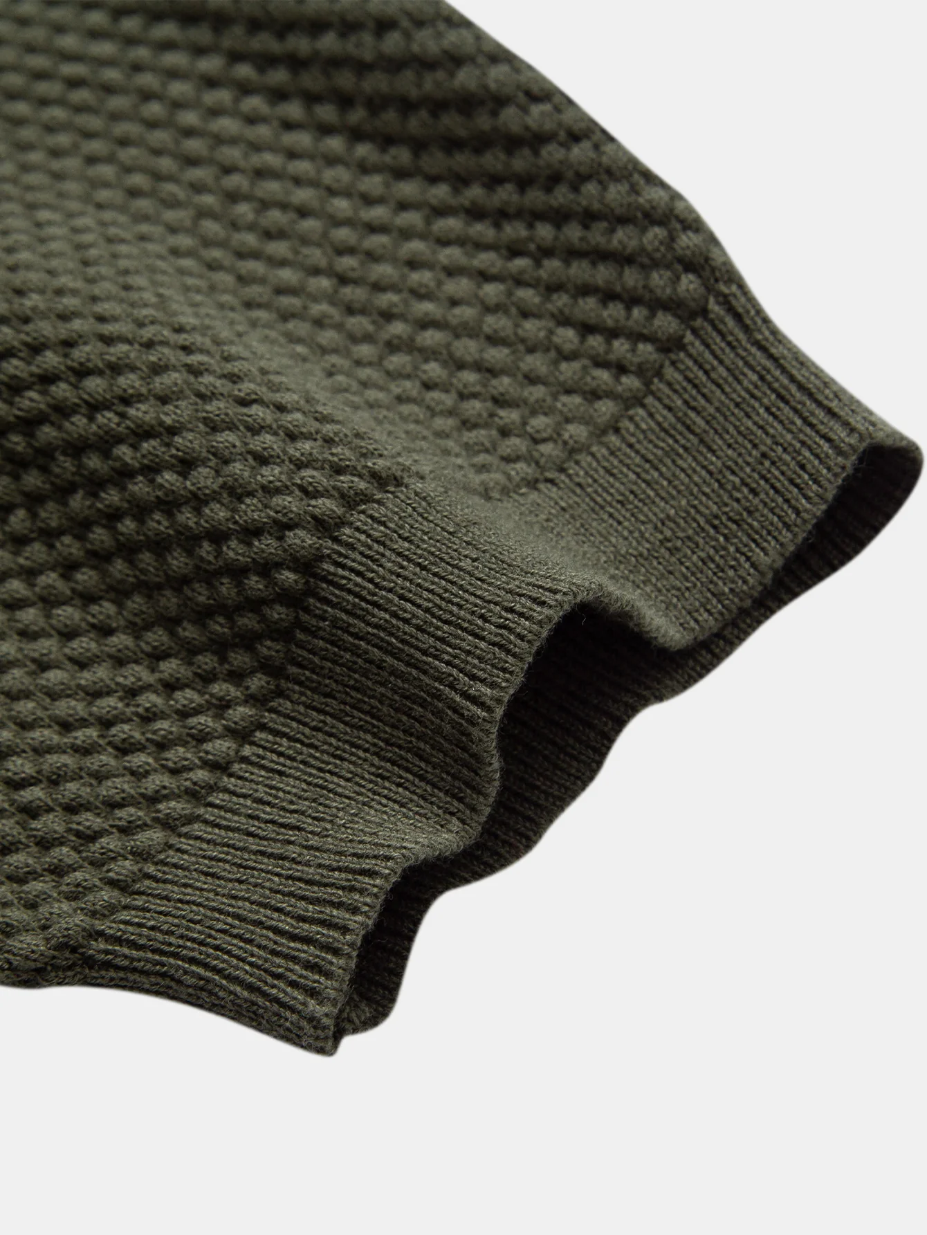 Ananasstruktur Strick Poloshirts Shirt - Image 14