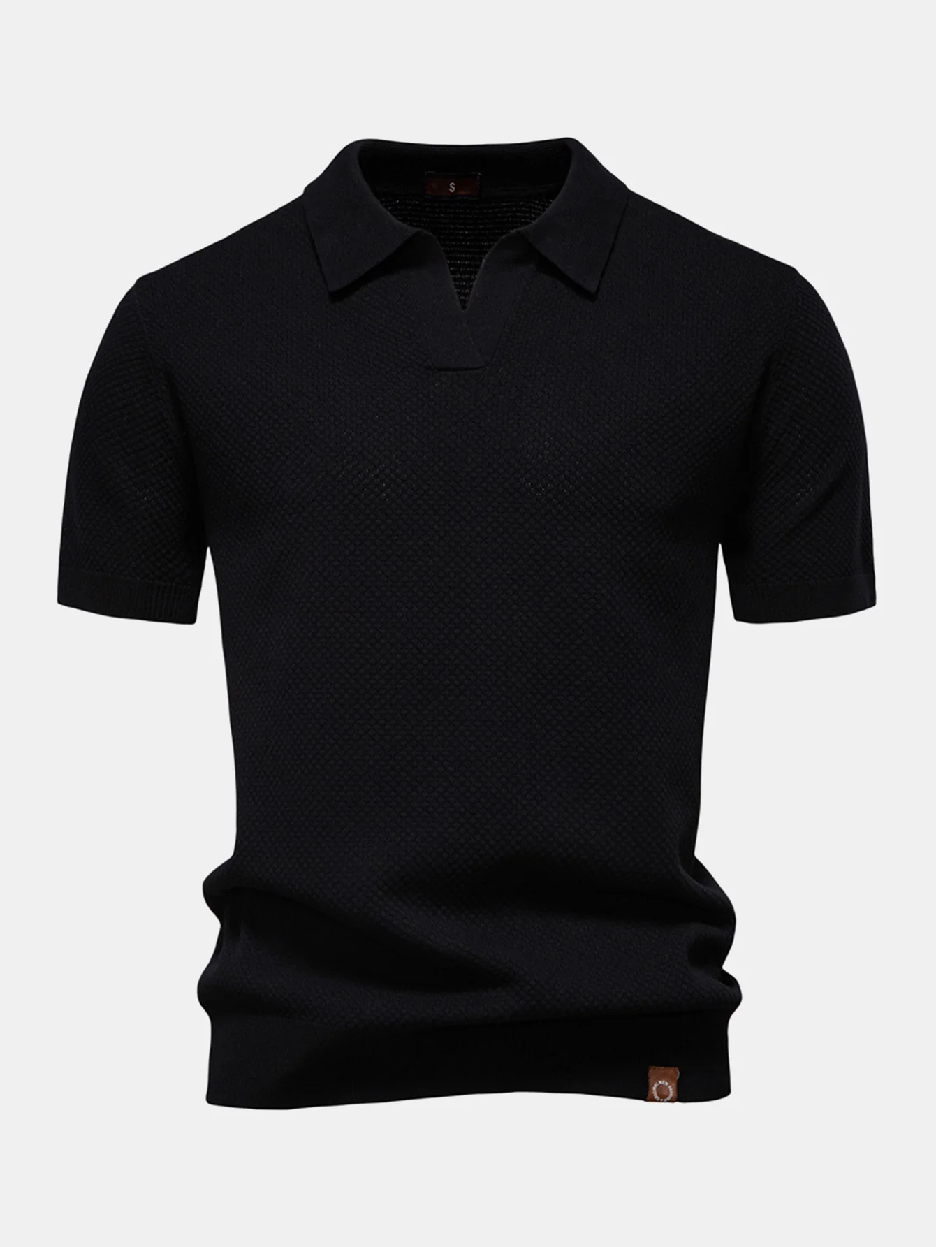 Ananasstruktur Strick V-Ausschnitt Poloshirts & Baumwoll Chino Shorts - Image 10