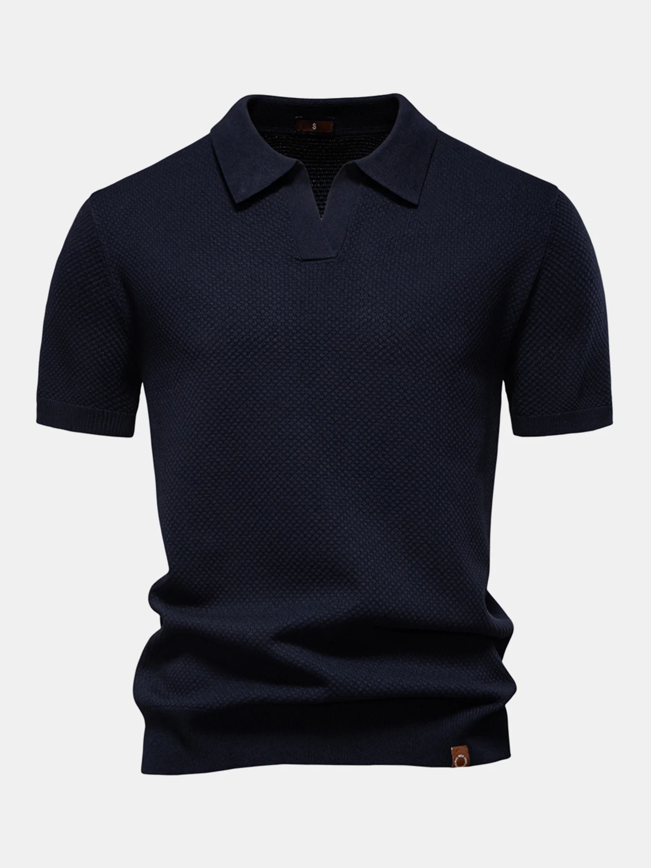 Ananasstruktur Strick V-Ausschnitt Poloshirts & Baumwoll Chino Shorts - Image 11